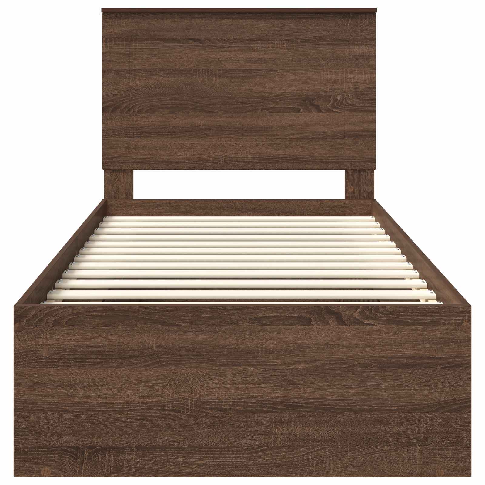 Cadre de lit Chêne brun 90 x 200 cm Bois de pin massif - XIOS