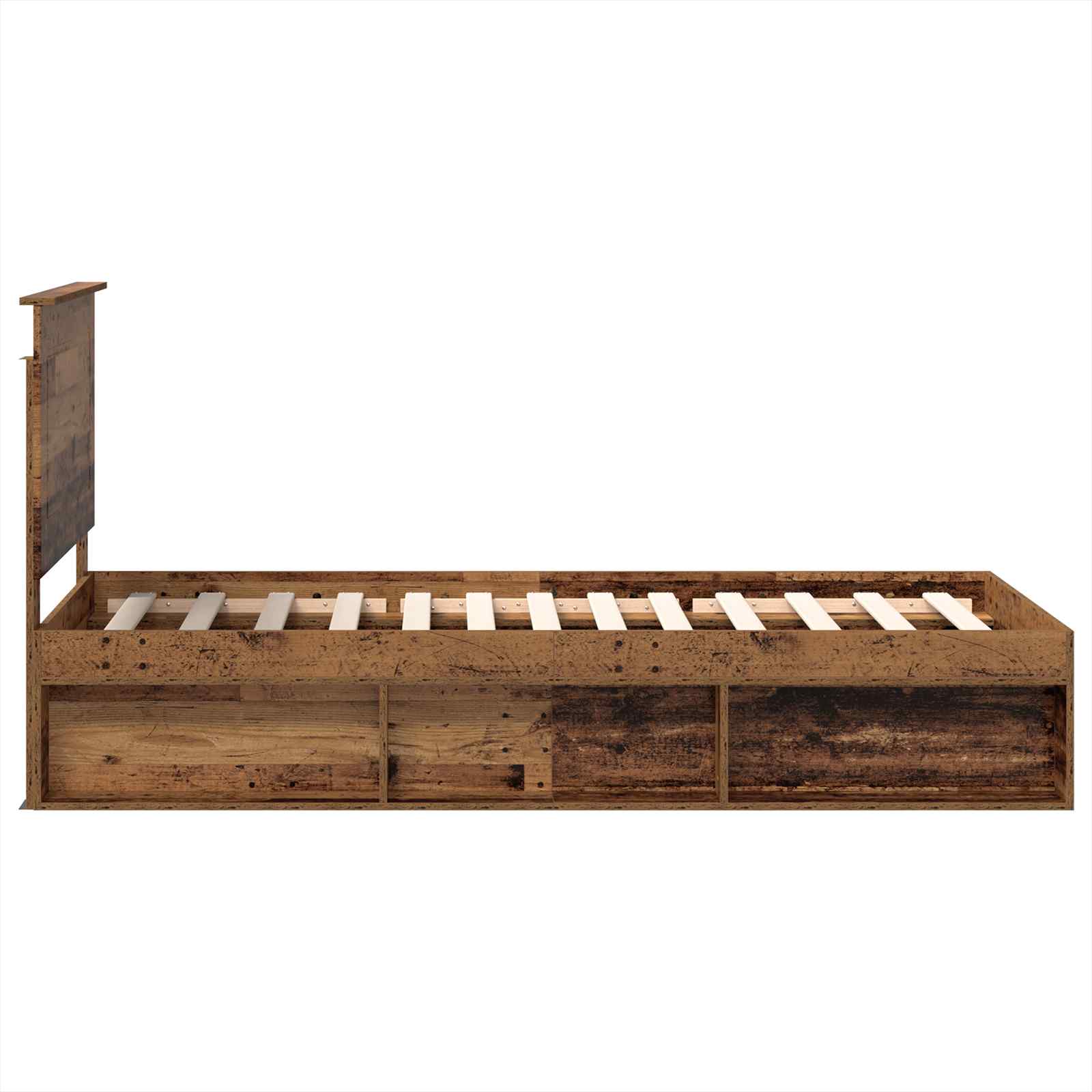 Cadre de lit Bois ancien 90 x 200 cm Bois de pin massif - XIOS