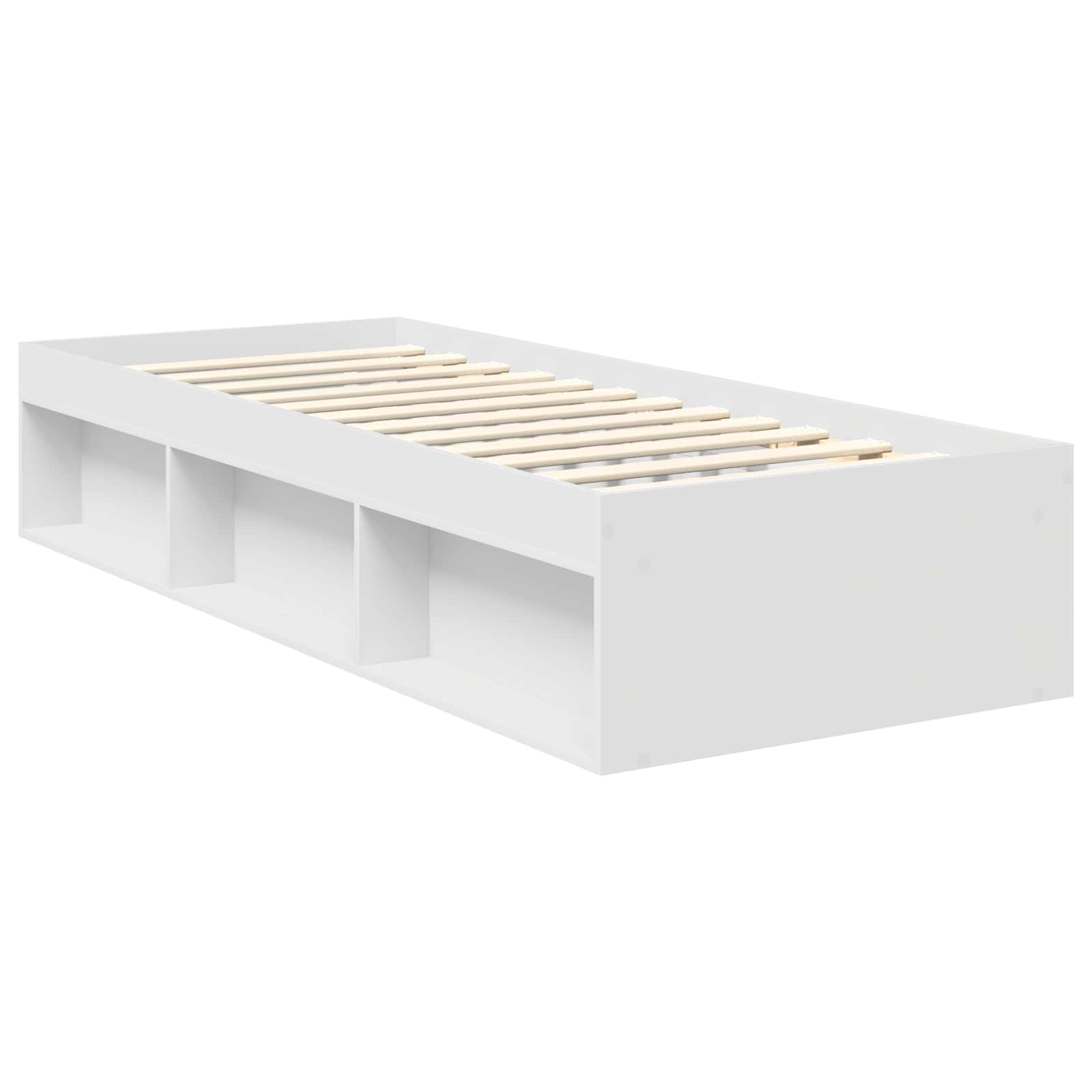 Cadre de lit Blanc 75 x 190 cm Bois de pin massif - XIOS