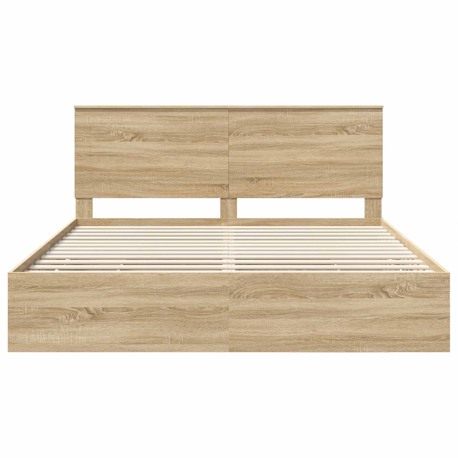 Cadre de lit Chêne Sonoma 200 x 200 cm Bois Ingénierie - XIOS