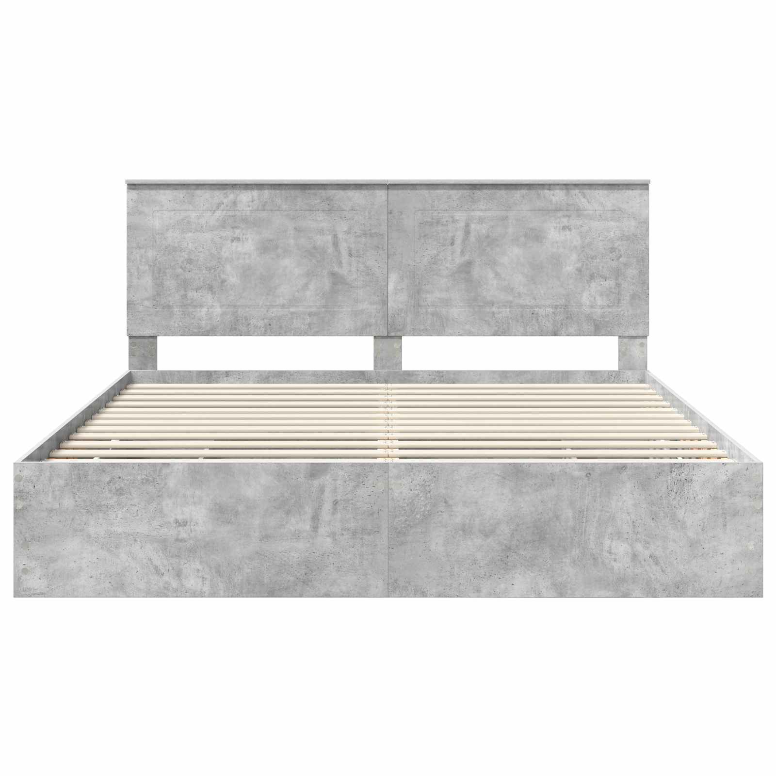 Cadre de lit Gris béton 200 x 200 cm Bois Ingénierie - XIOS
