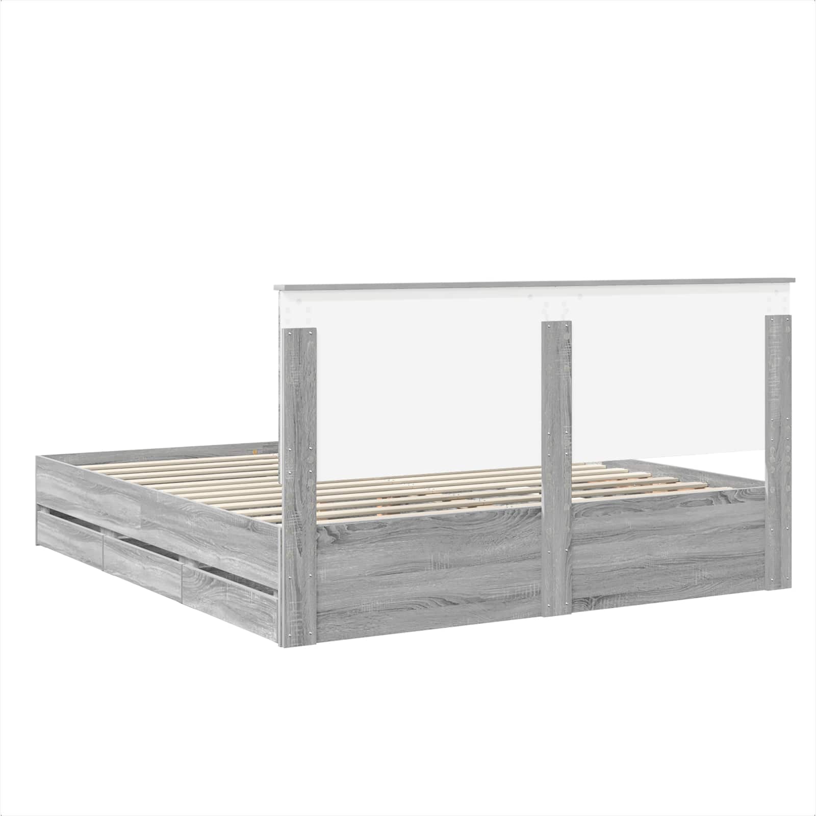 Cadre de lit Gris Sonoma 180 x 200 cm Bois Ingénierie - XIOS