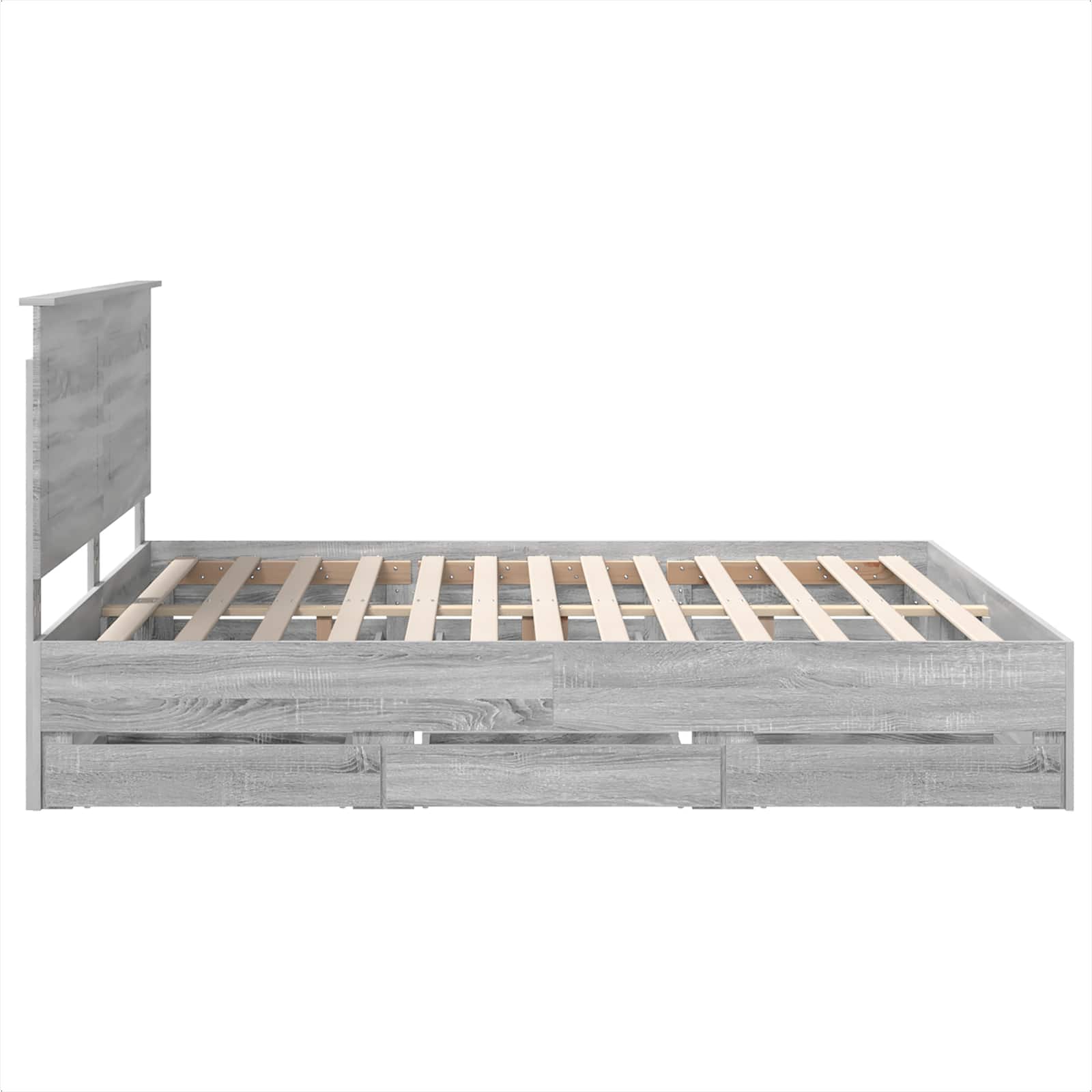 Cadre de lit Gris Sonoma 180 x 200 cm Bois Ingénierie - XIOS
