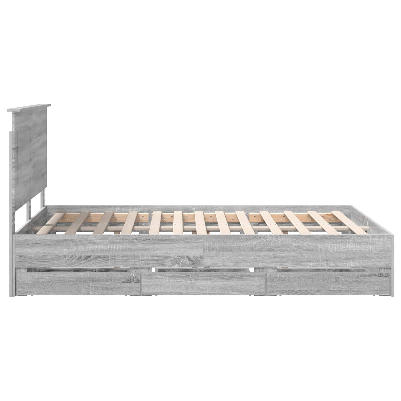 Cadre de lit Gris Sonoma 160 x 200 cm Bois Ingénierie - XIOS