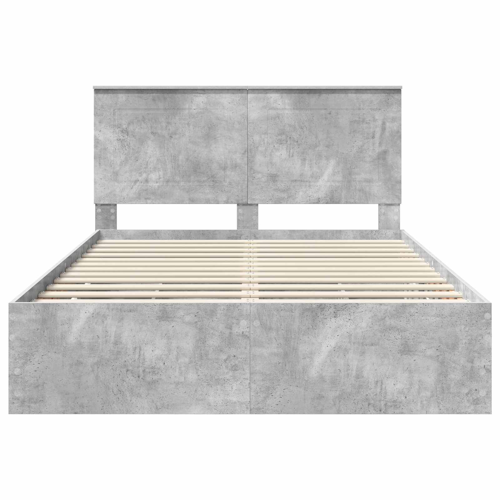 Cadre de lit Gris béton 150 x 200 cm Bois Ingénierie - XIOS