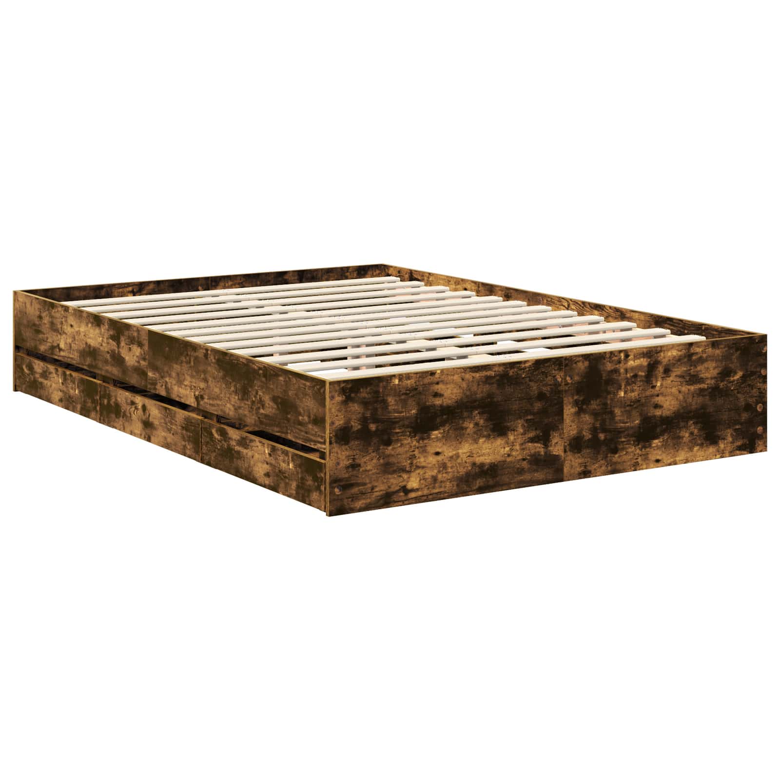 Cadre de lit Chêne fumé 140 x 190 cm Bois Ingénierie - XIOS
