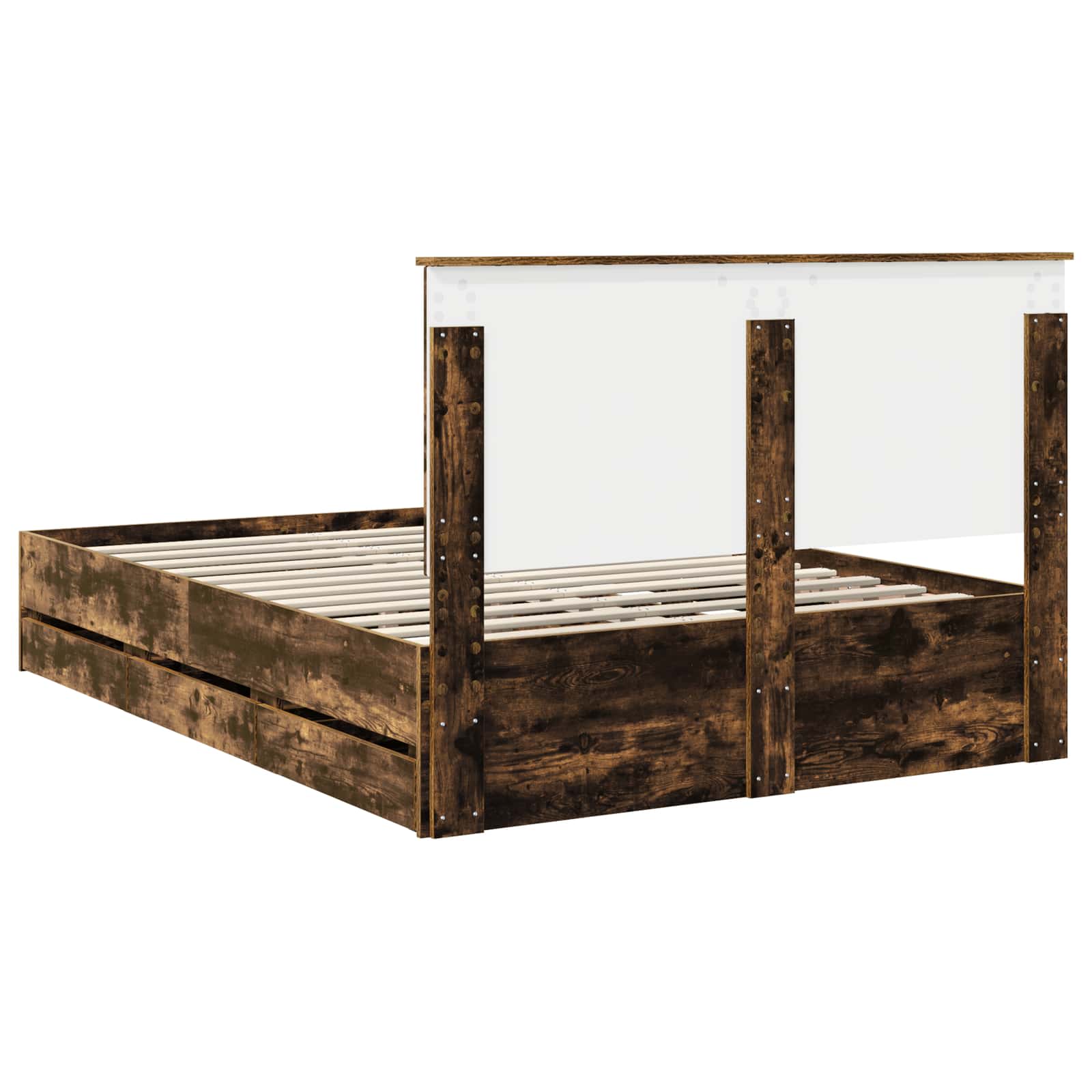Cadre de lit Chêne fumé 140 x 190 cm Bois Ingénierie - XIOS