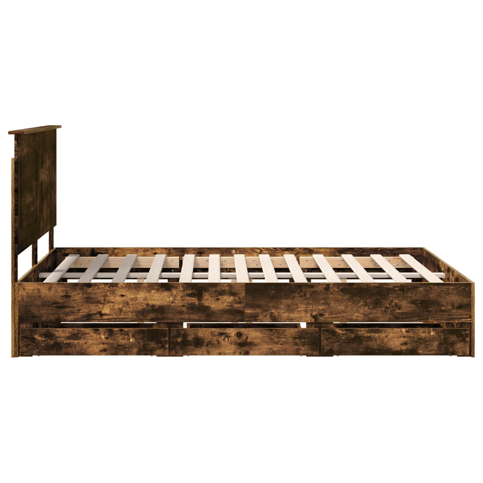 Cadre de lit Chêne fumé 140 x 200 cm Bois Ingénierie - XIOS