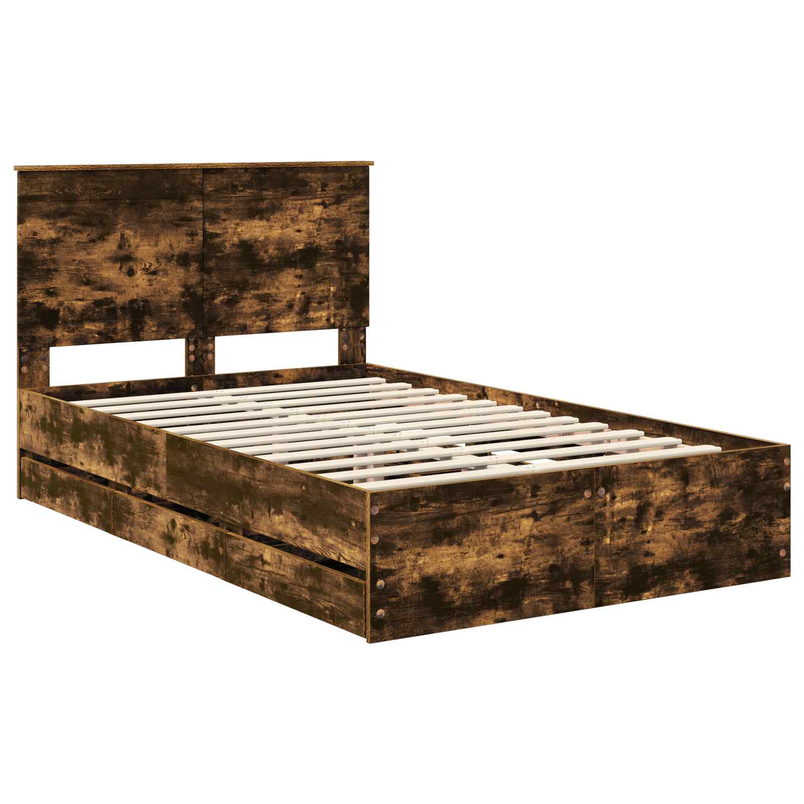 Cadre de lit Chêne fumé 120 x 190 cm Bois Ingénierie - XIOS