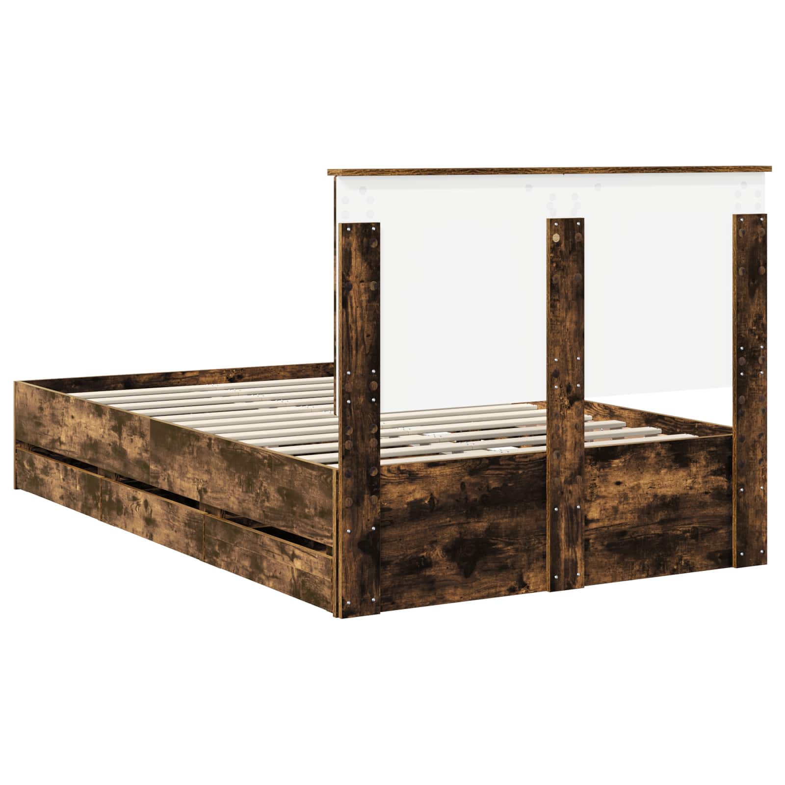 Cadre de lit Chêne fumé 120 x 190 cm Bois Ingénierie - XIOS