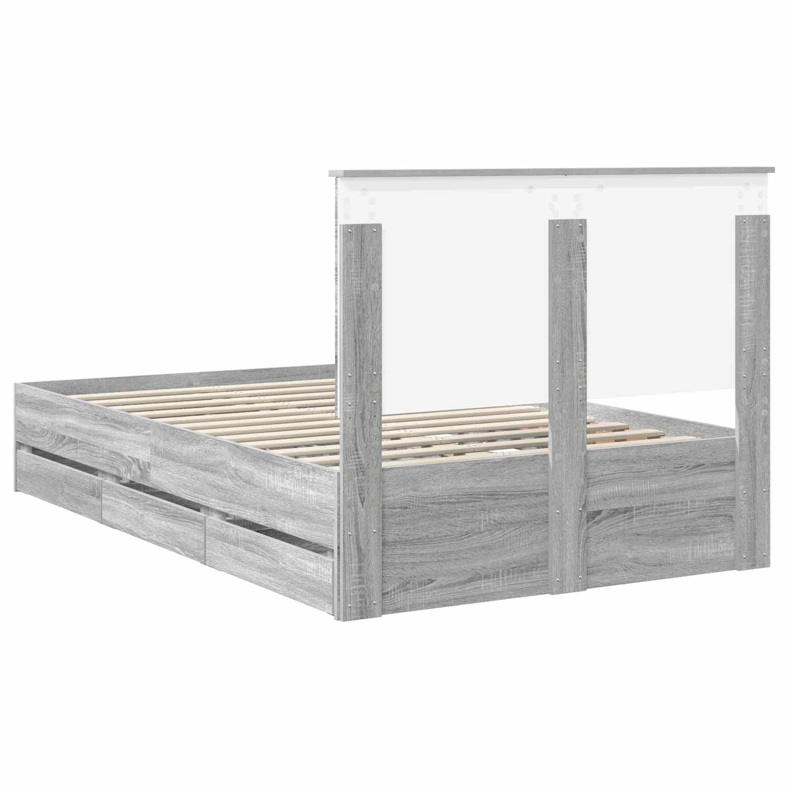 Cadre de lit Gris Sonoma 120 x 190 cm Bois Ingénierie - XIOS