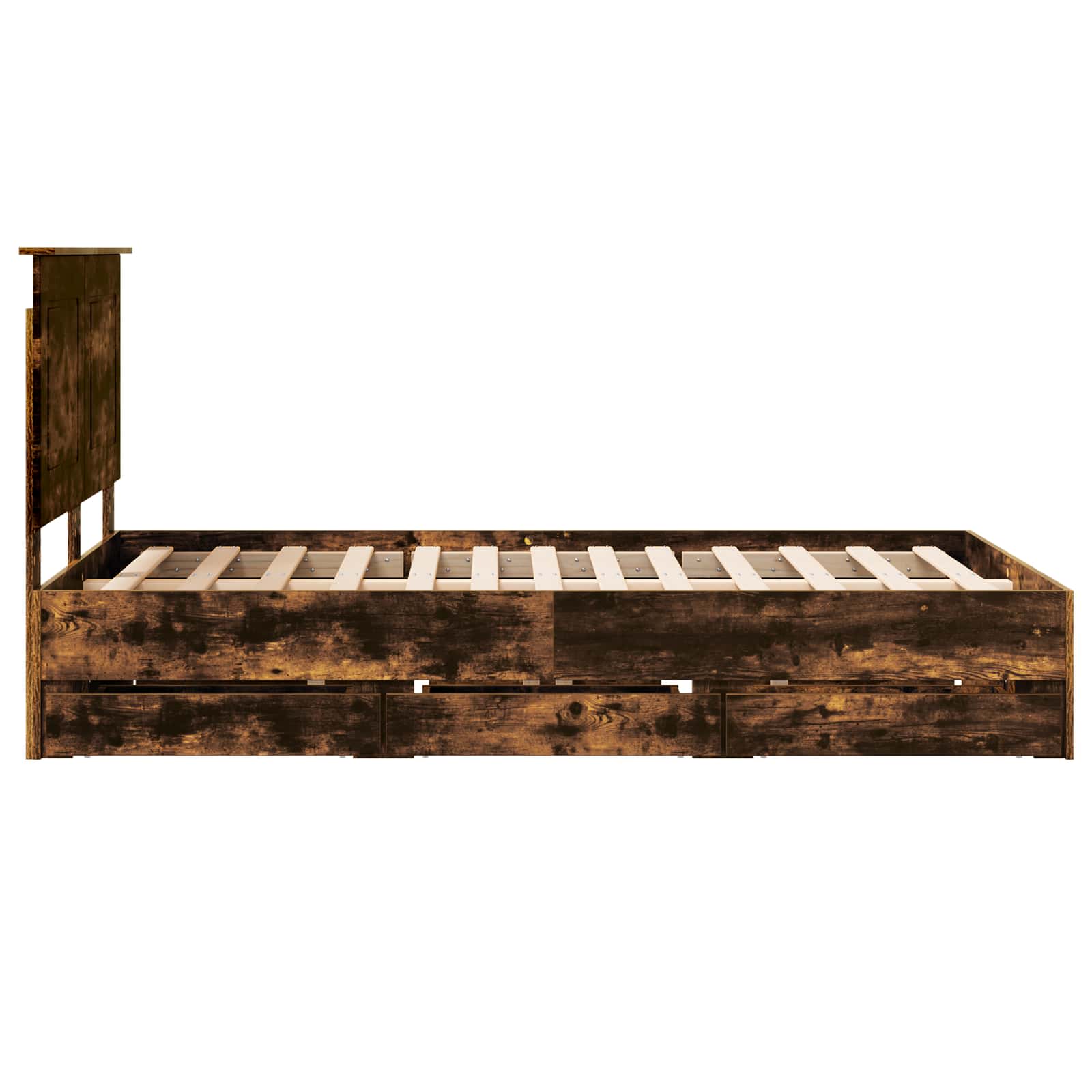 Cadre de lit Chêne fumé 120 x 200 cm Bois Ingénierie - XIOS
