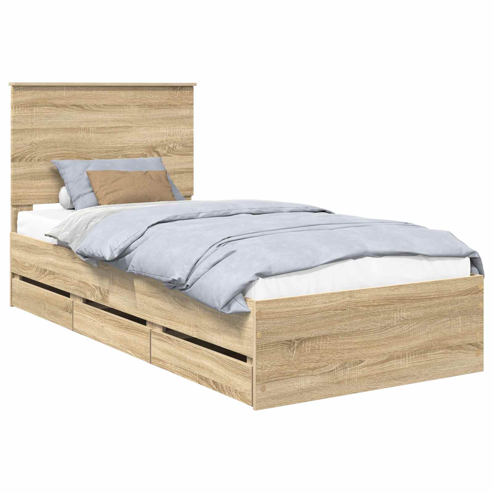 Cadre de lit Chêne Sonoma 100 x 200 cm Bois Ingénierie - XIOS