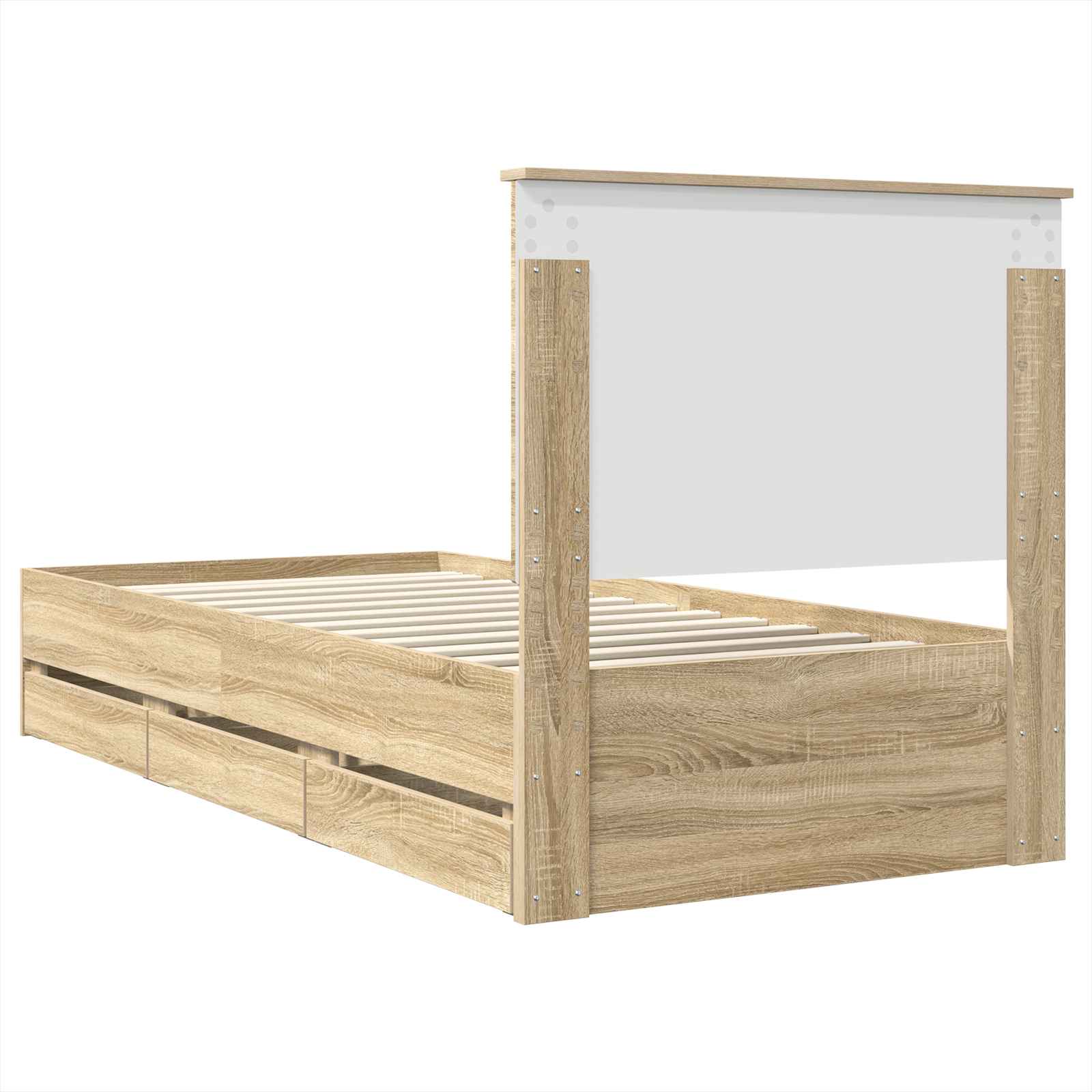 Cadre de lit Chêne Sonoma 100 x 200 cm Bois Ingénierie - XIOS