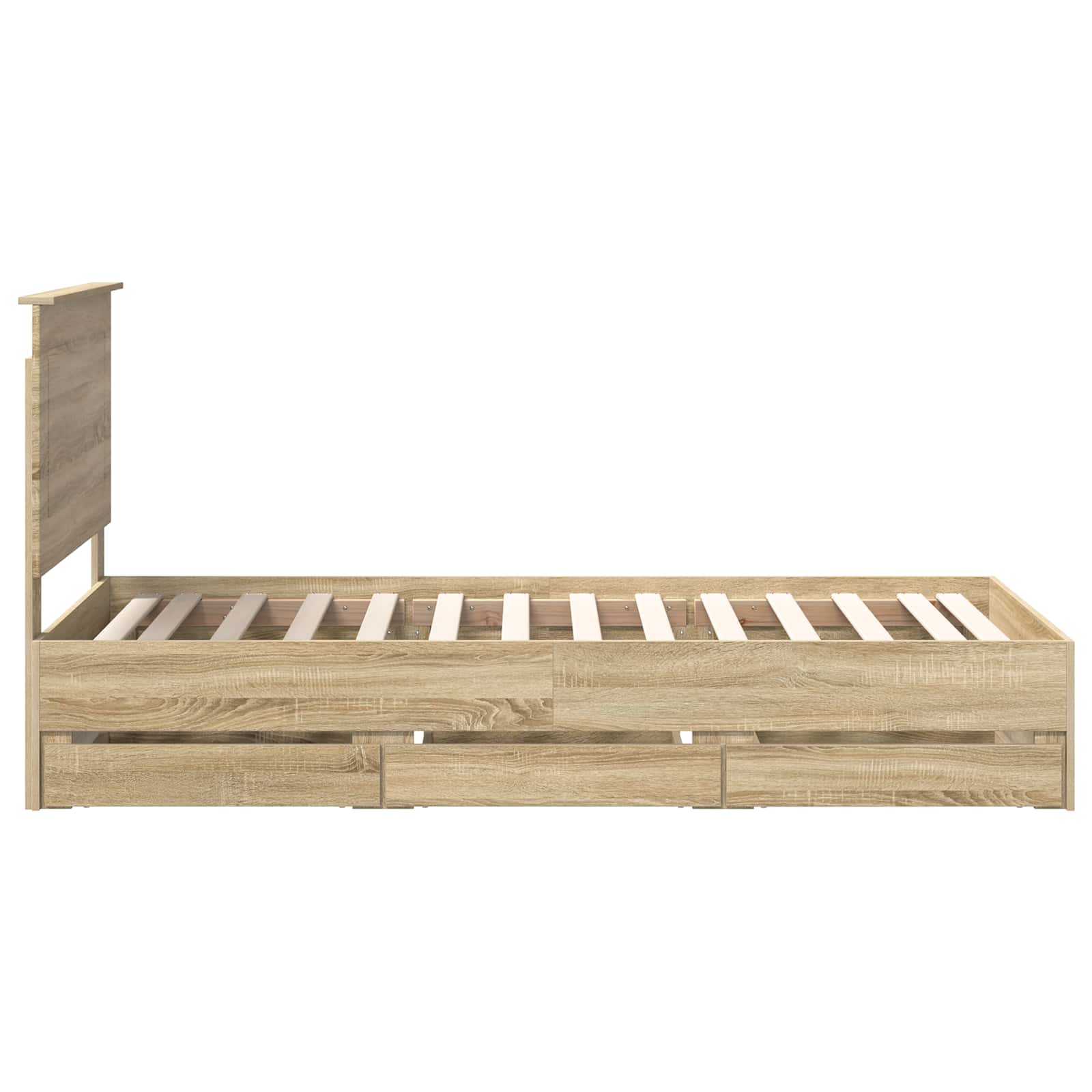 Cadre de lit Chêne Sonoma 100 x 200 cm Bois Ingénierie - XIOS