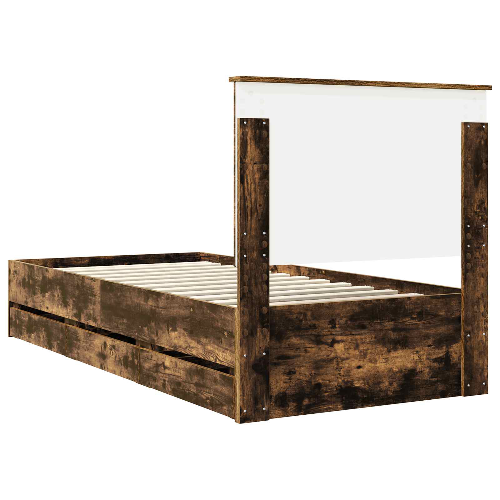 Cadre de lit Chêne fumé 100 x 200 cm Bois Ingénierie - XIOS