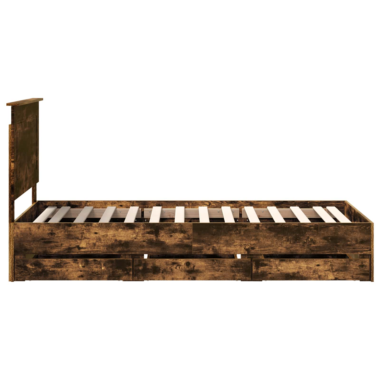 Cadre de lit Chêne fumé 100 x 200 cm Bois Ingénierie - XIOS