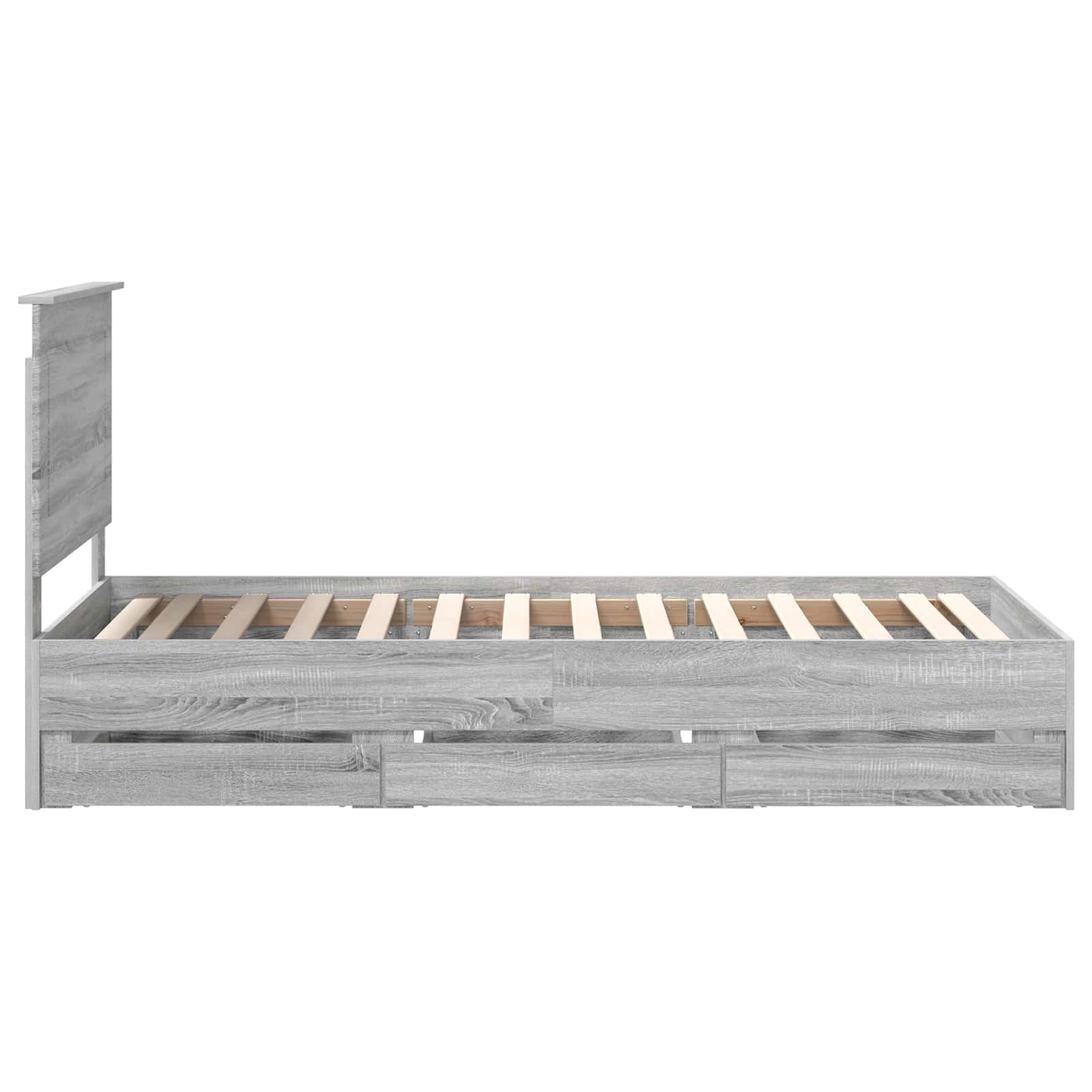 Cadre de lit Gris Sonoma 90 x 200 cm Bois Ingénierie - XIOS