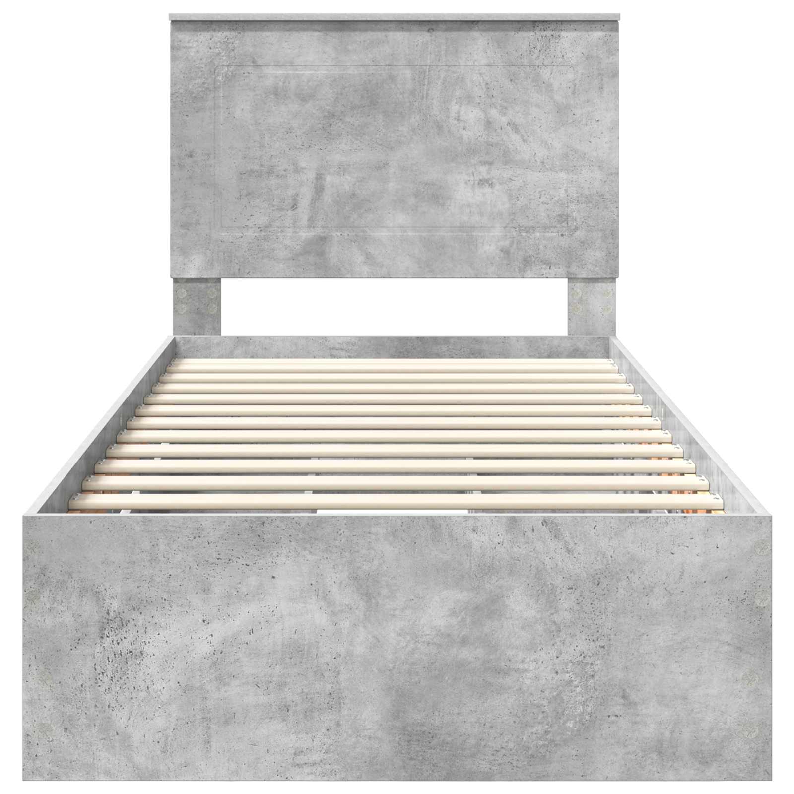 Cadre de lit avec tiroir Gris béton 75 x 190 cm Bois Ingénierie