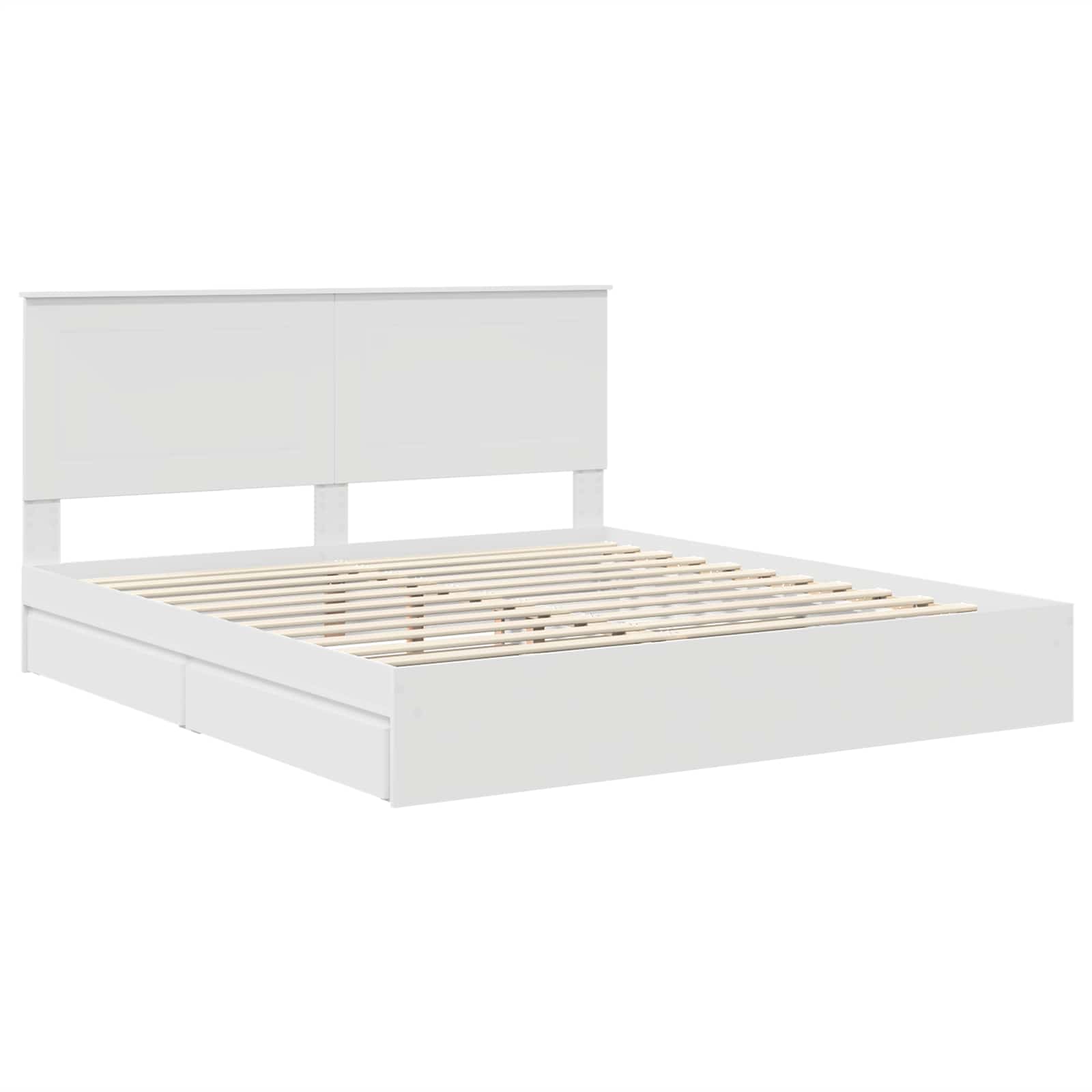 Lit de Rangement Blanc 180 x 200 cm Bois d'ingénierie - XIOS