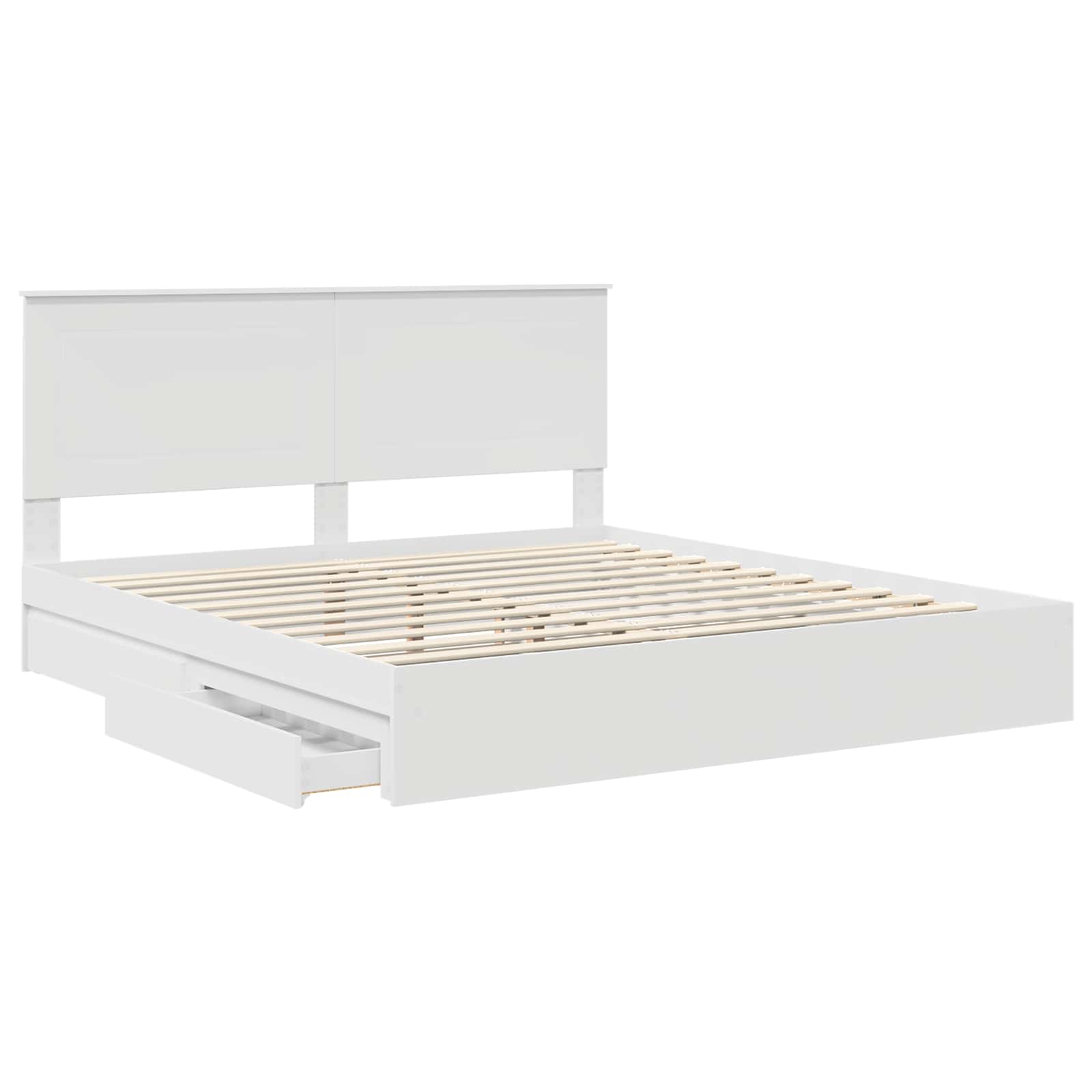 Lit de Rangement Blanc 180 x 200 cm Bois d'ingénierie - XIOS