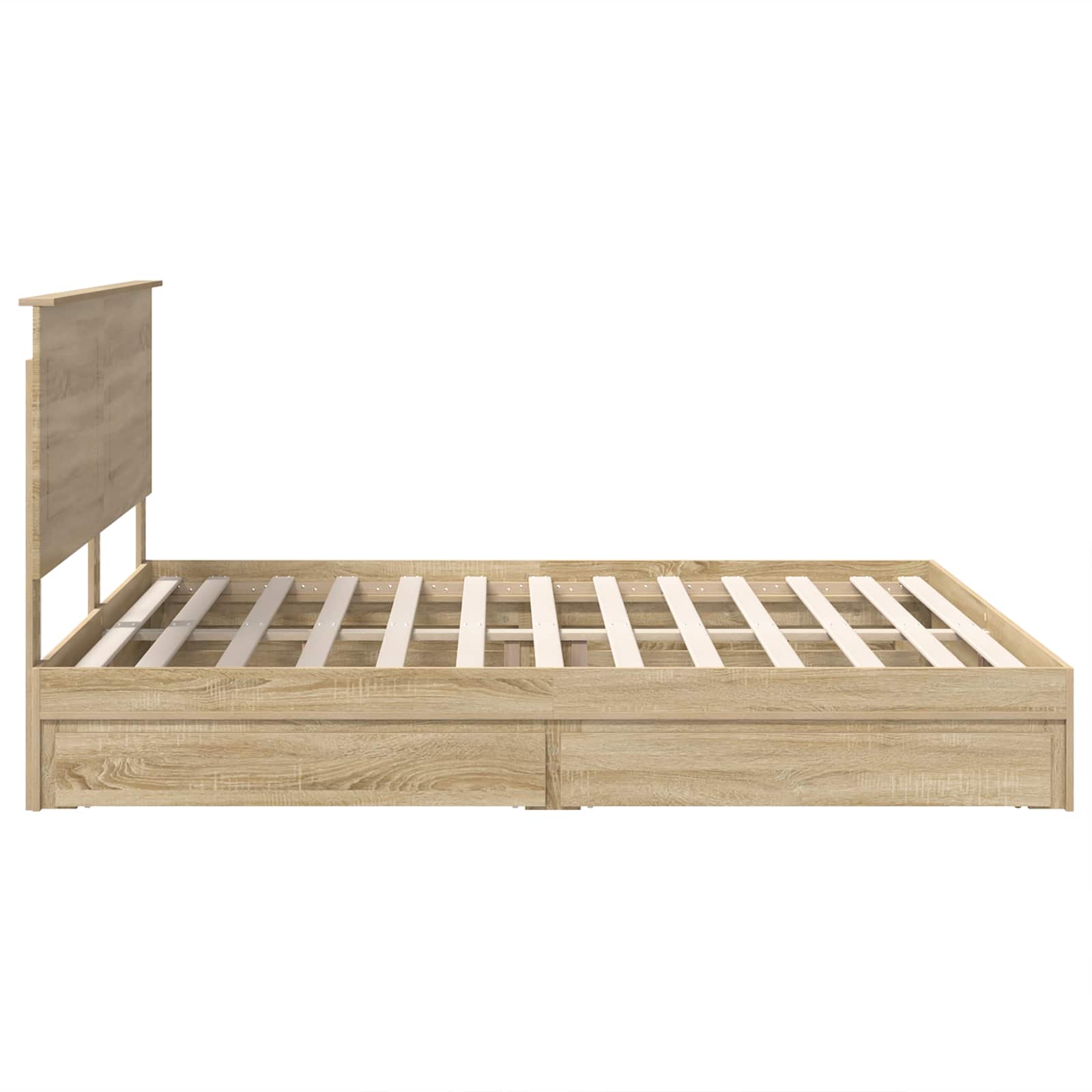 Lit de Rangement Chêne Sonoma 180 x 200 cm Bois d'ingénierie - XIOS