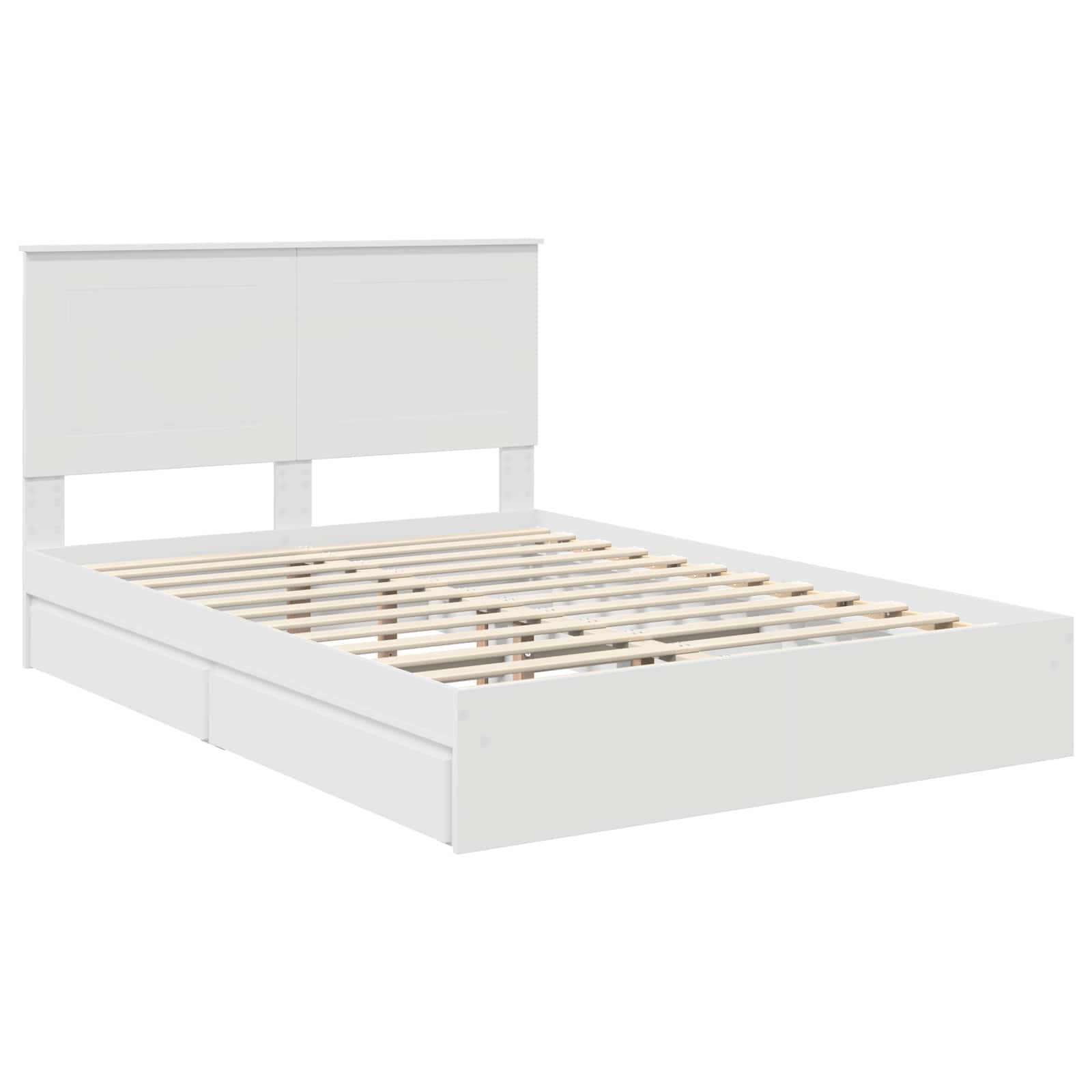 Lit de Rangement Blanc 160 x 200 cm Bois d'ingénierie - XIOS