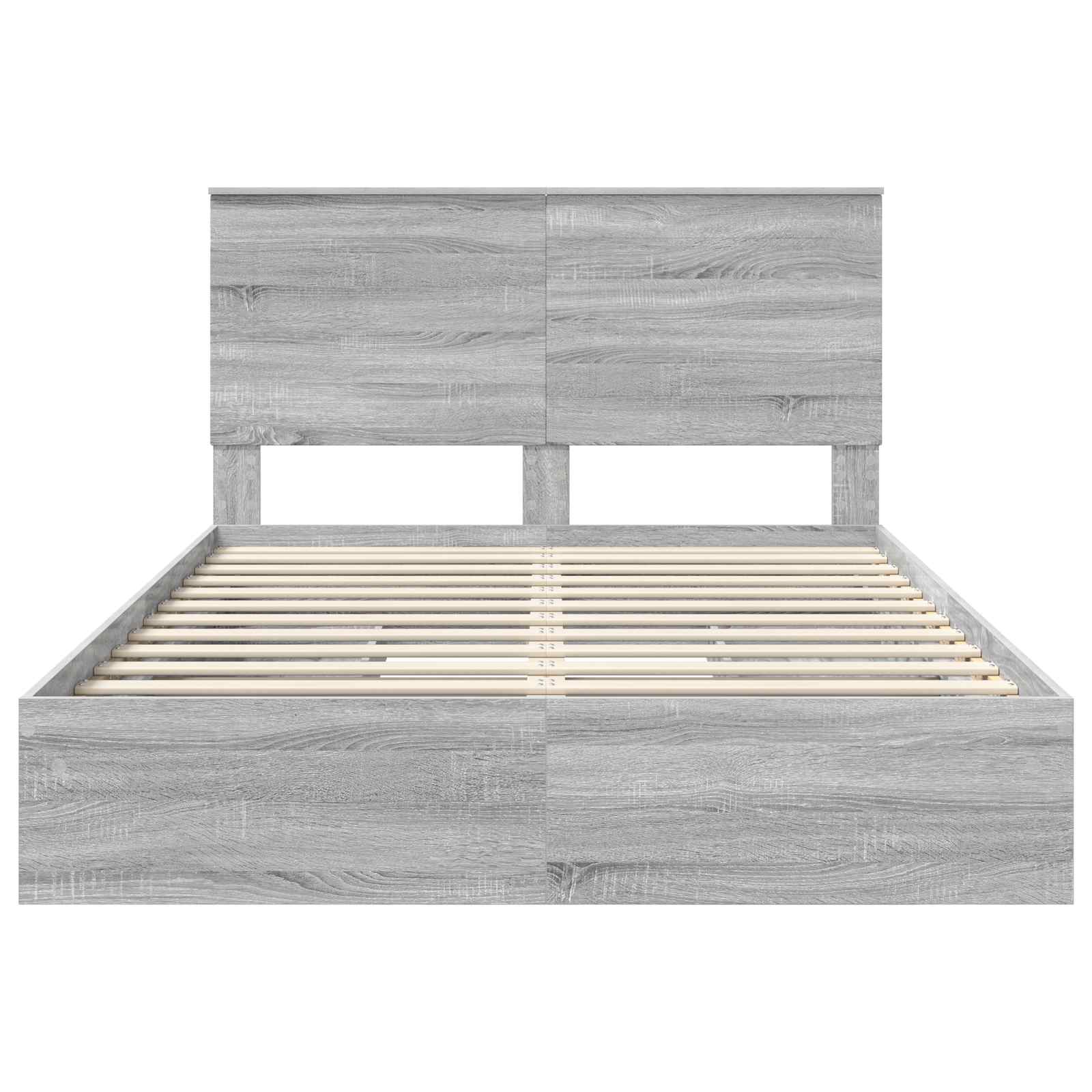 Lit de Rangement Gris Sonoma 150 x 200 cm Bois d'ingénierie - XIOS