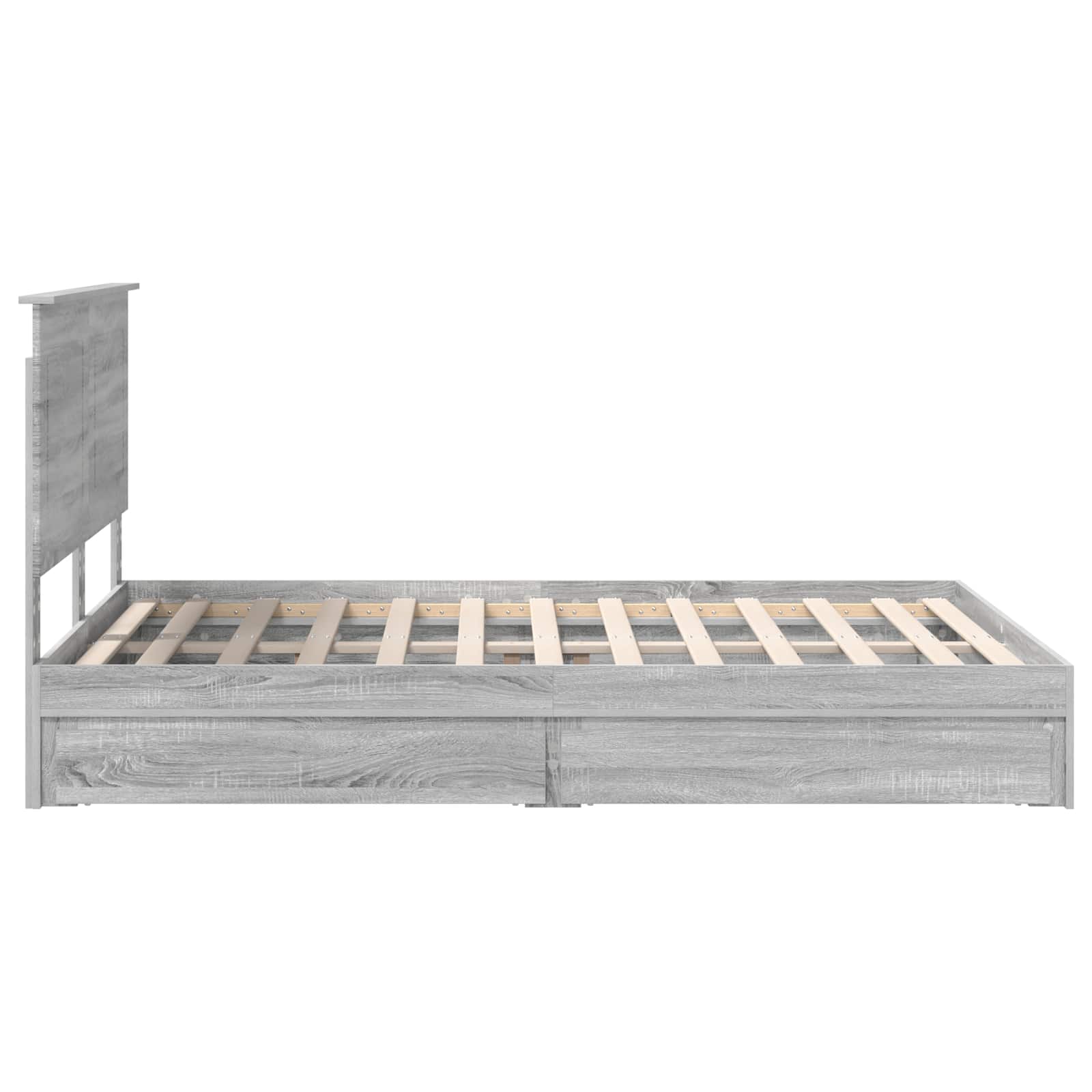 Lit de Rangement Gris Sonoma 150 x 200 cm Bois d'ingénierie - XIOS