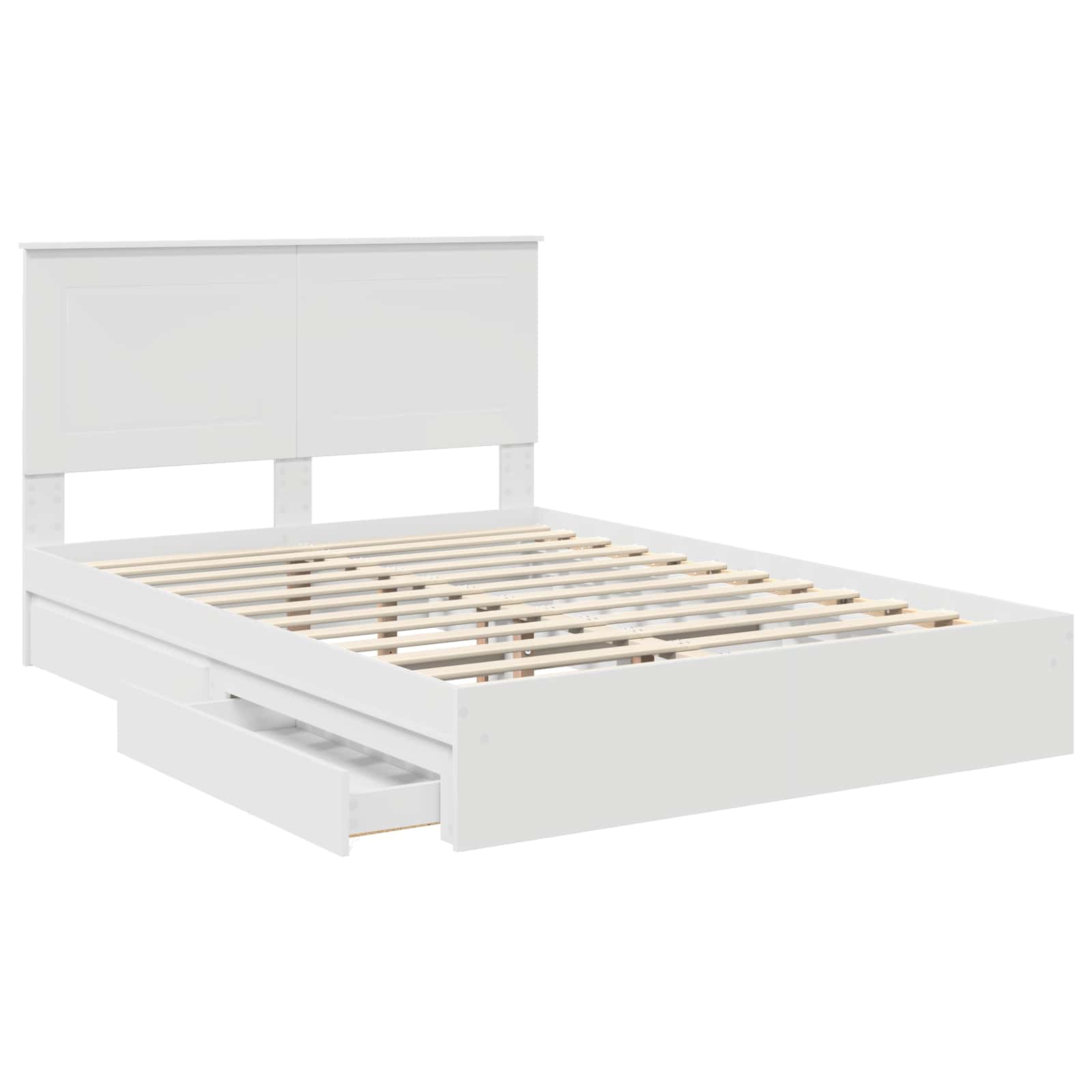 Lit de Rangement Blanc 140 x 190 cm Bois d'ingénierie - XIOS