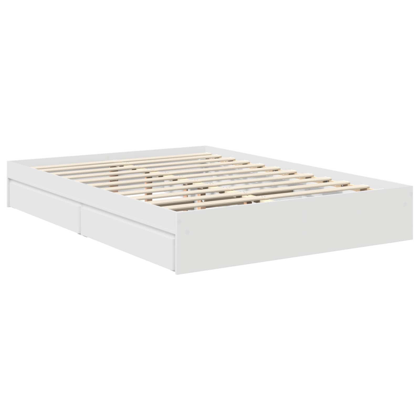 Lit de Rangement Blanc 140 x 190 cm Bois d'ingénierie - XIOS