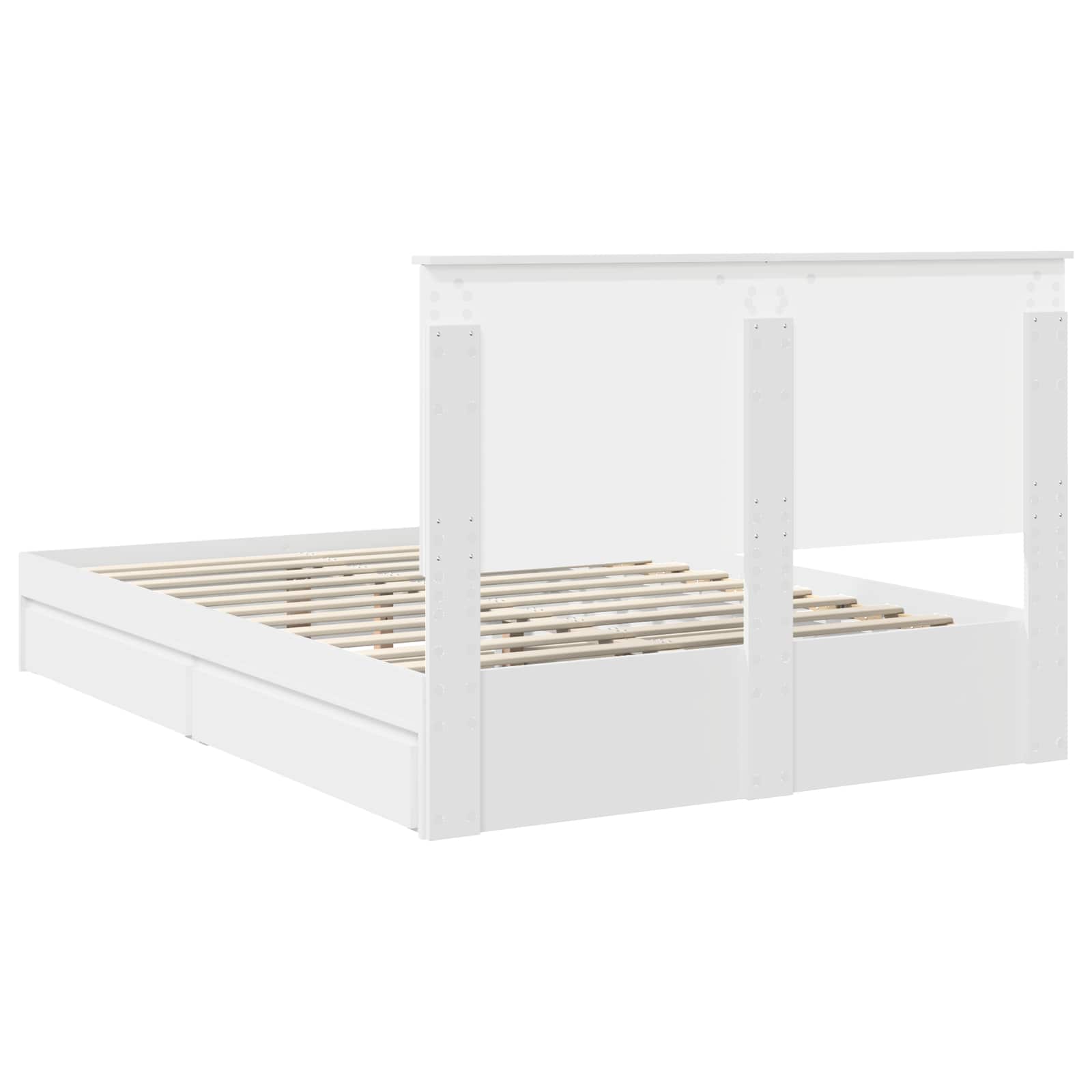 Lit de Rangement Blanc 140 x 190 cm Bois d'ingénierie - XIOS