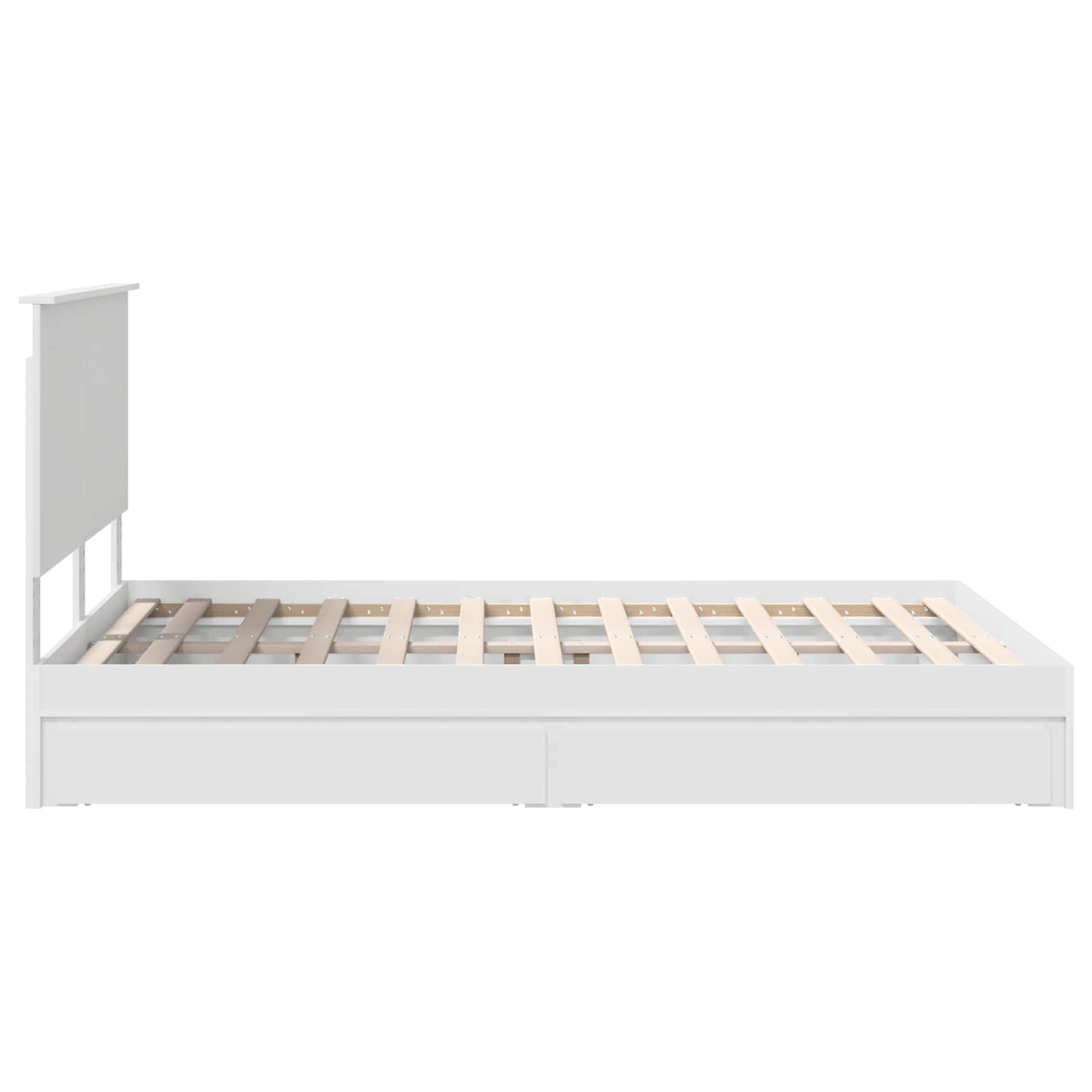 Lit de Rangement Blanc 140 x 190 cm Bois d'ingénierie - XIOS