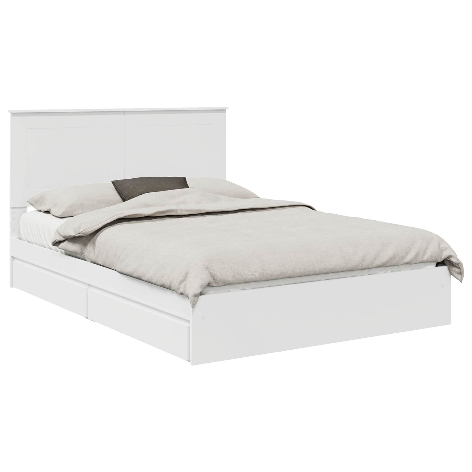 Lit de Rangement Blanc 140 x 200 cm Bois d'ingénierie - XIOS