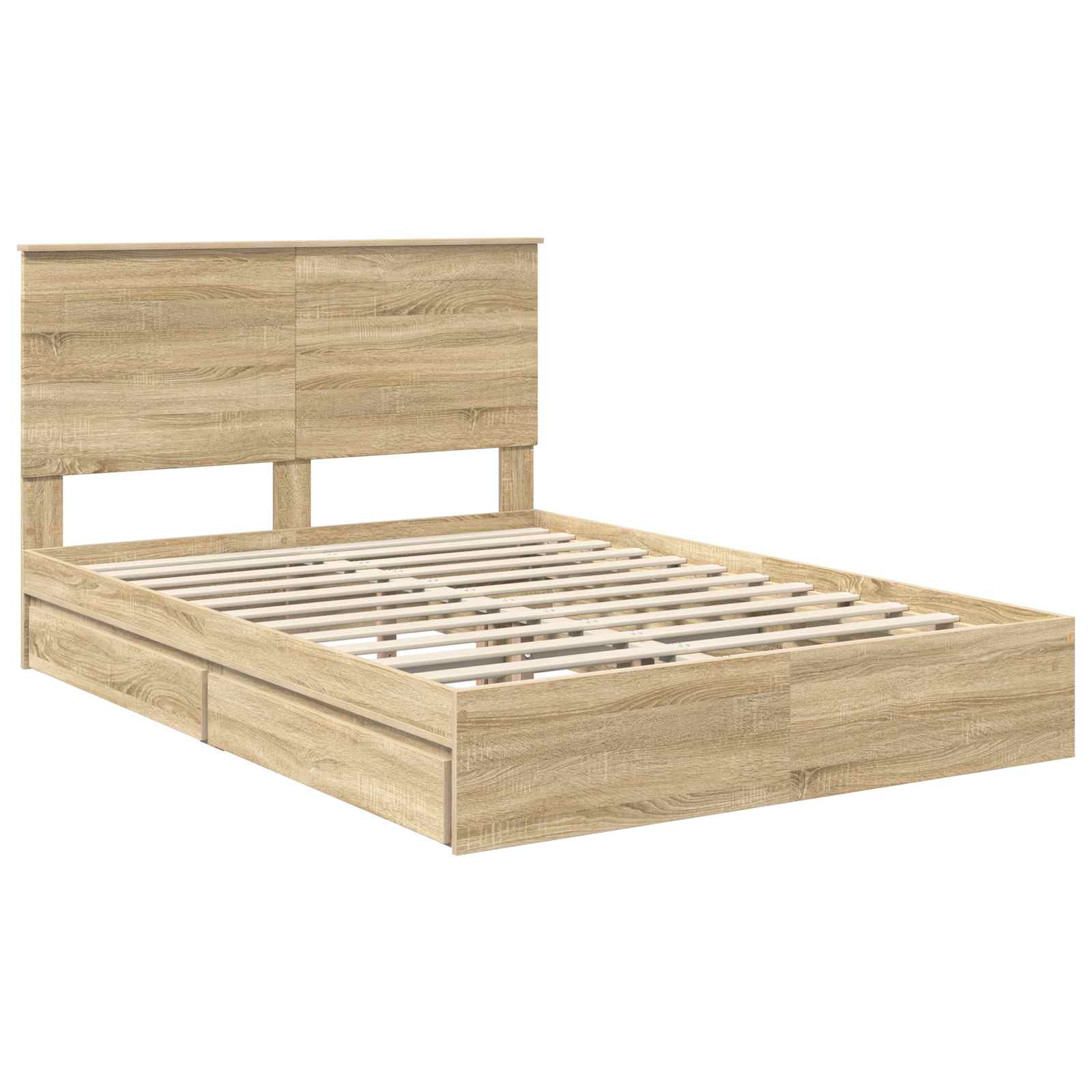 Lit de Rangement Chêne Sonoma 140 x 200 cm Bois d'ingénierie - XIOS
