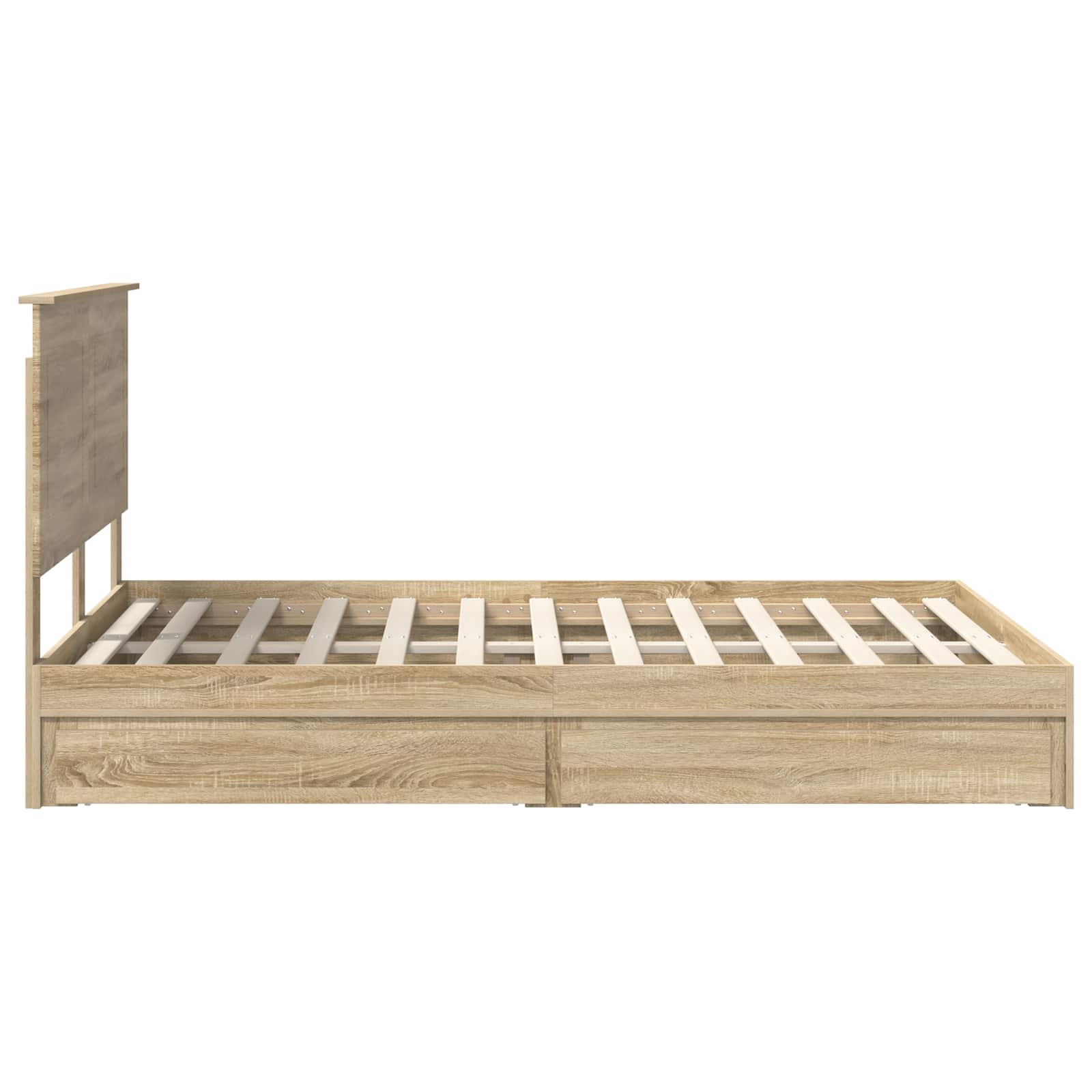 Lit de Rangement Chêne Sonoma 140 x 200 cm Bois d'ingénierie - XIOS