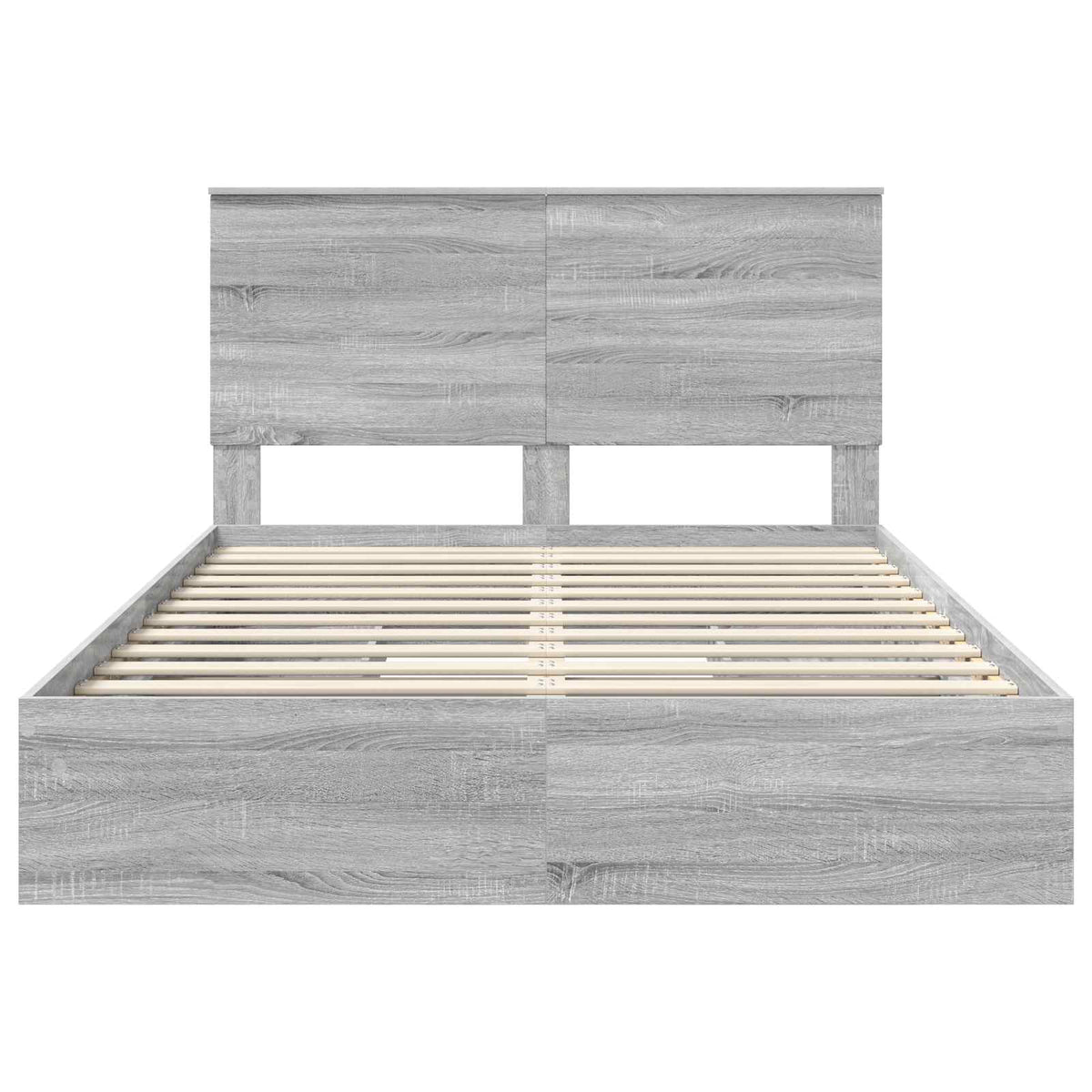 Lit de Rangement Gris Sonoma 140 x 200 cm Bois d'ingénierie