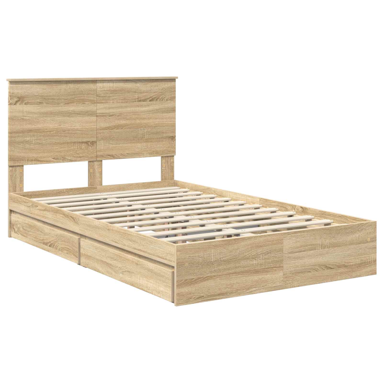 Lit de Rangement Chêne Sonoma 135 x 190 cm Bois d'ingénierie - XIOS