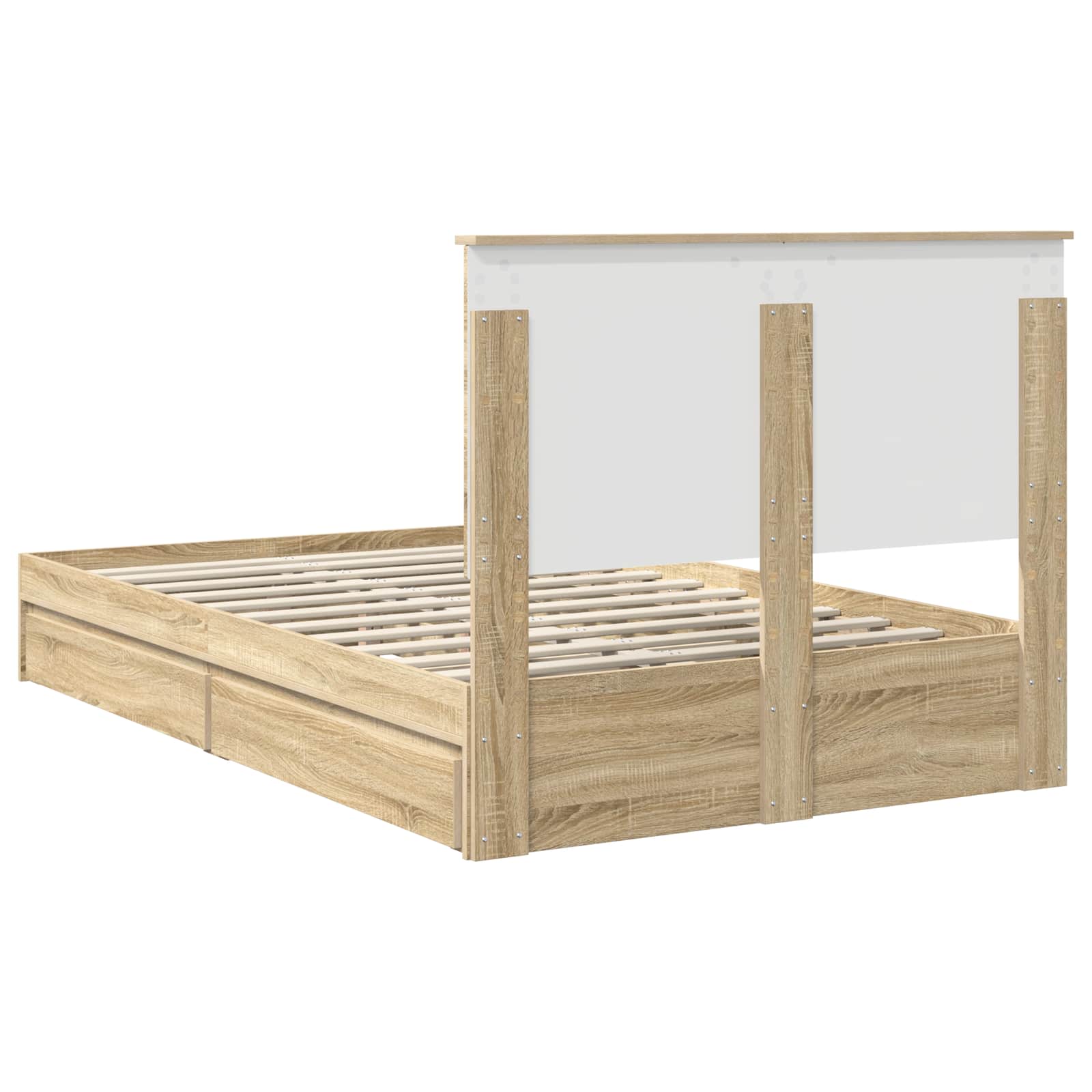 Lit de Rangement Chêne Sonoma 135 x 190 cm Bois d'ingénierie - XIOS