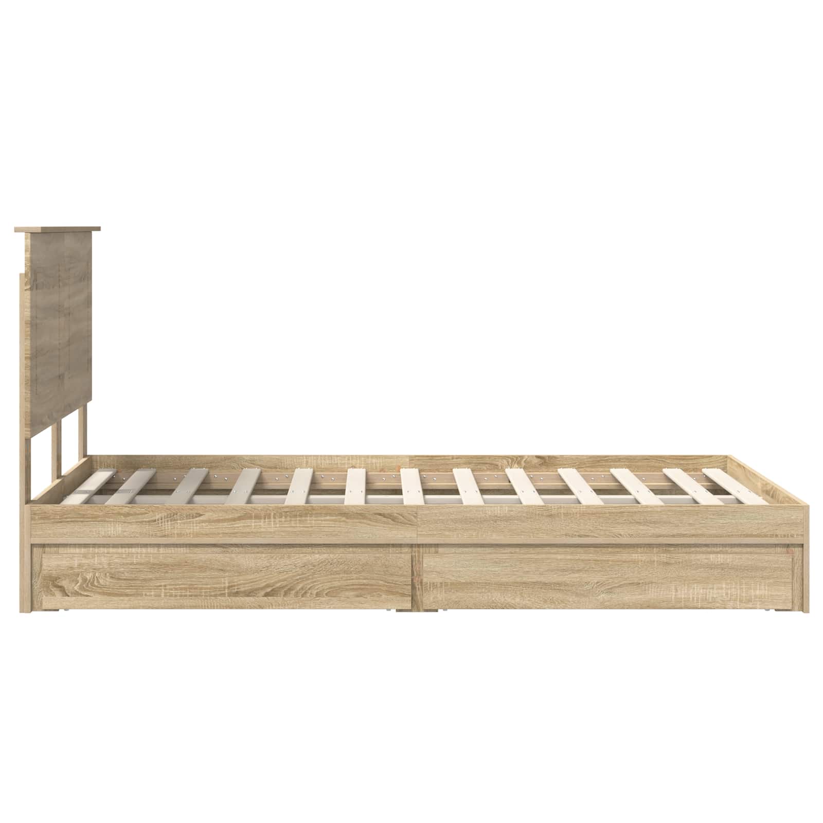 Lit de Rangement Chêne Sonoma 135 x 190 cm Bois d'ingénierie - XIOS
