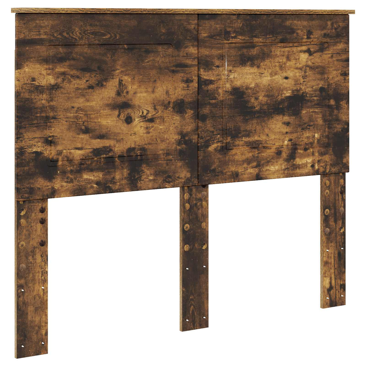 Lit de Rangement Chêne fumé 135 x 190 cm Bois d'ingénierie
