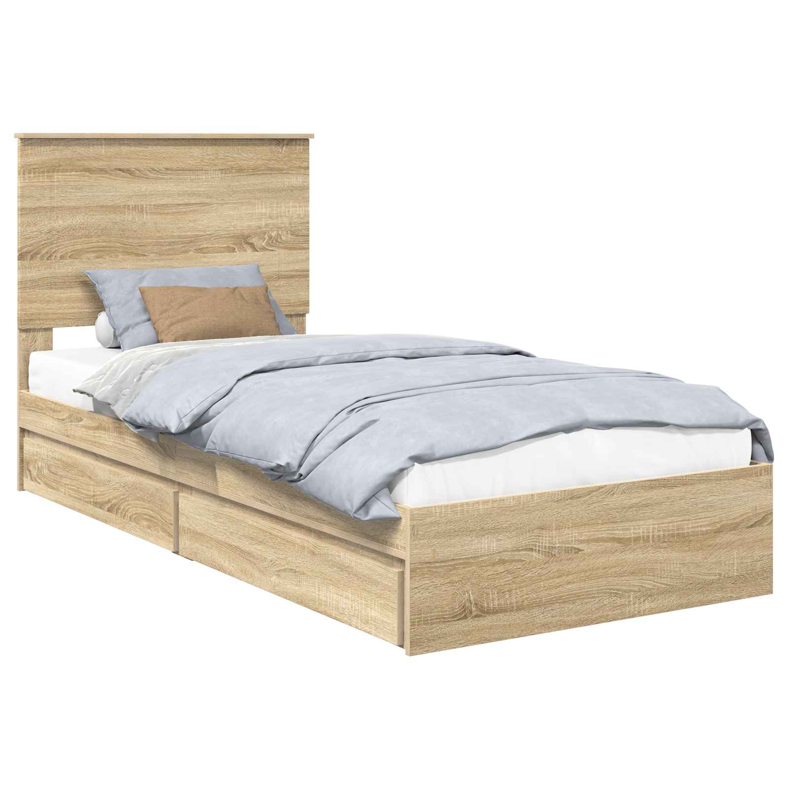 Cadre de lit Chêne Sonoma 100 x 200 cm Bois d'ingénierie - XIOS