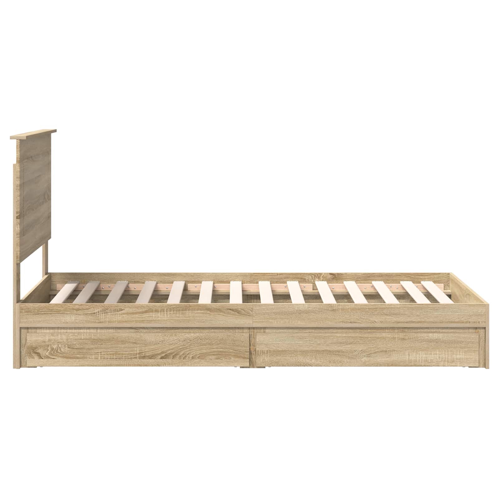 Cadre de lit Chêne Sonoma 100 x 200 cm Bois d'ingénierie - XIOS