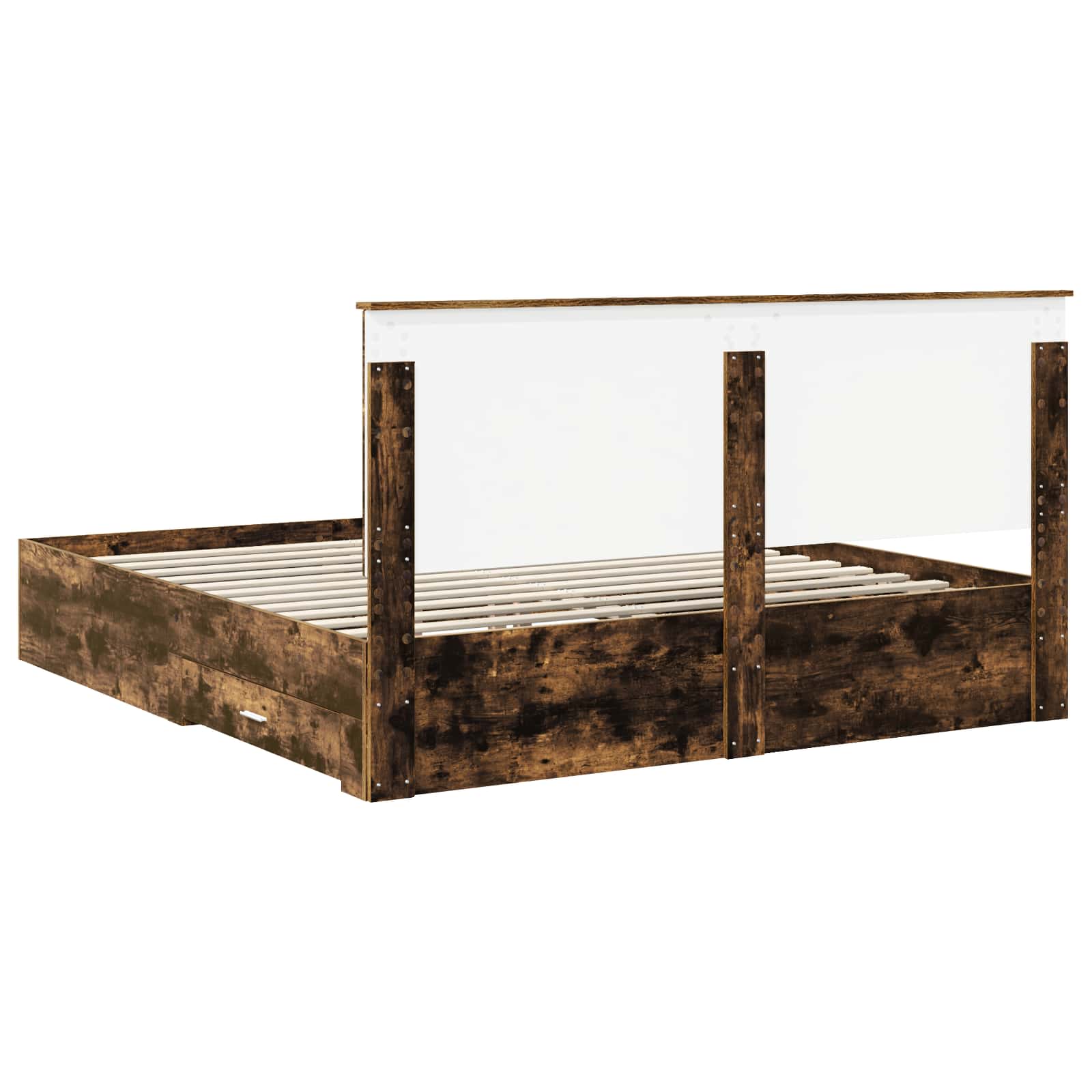 Cadre de lit Chêne fumé 200 x 200 cm Bois d'ingénierie - XIOS