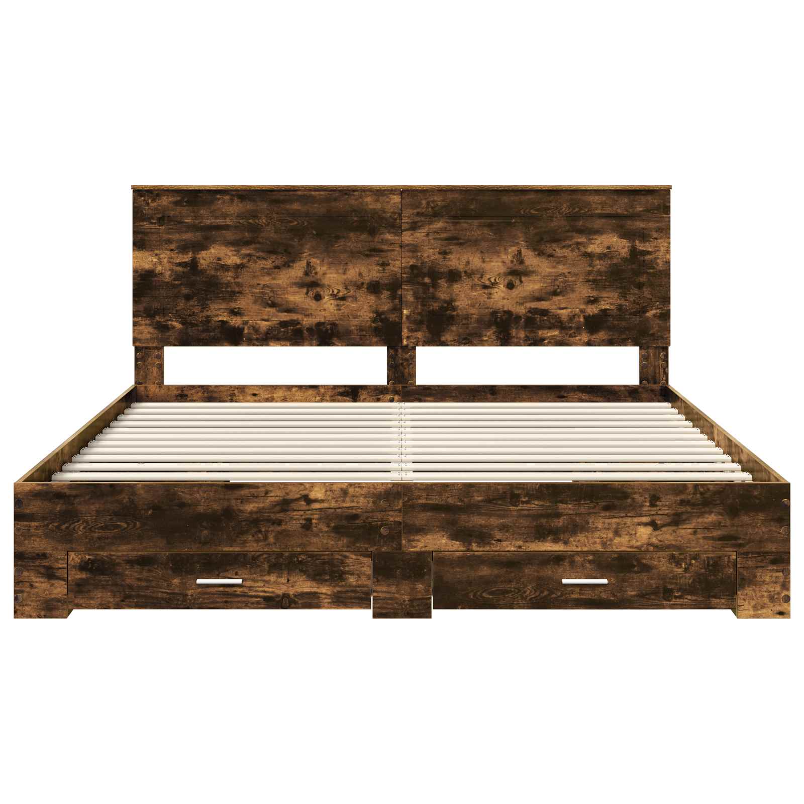 Cadre de lit Chêne fumé 200 x 200 cm Bois d'ingénierie - XIOS