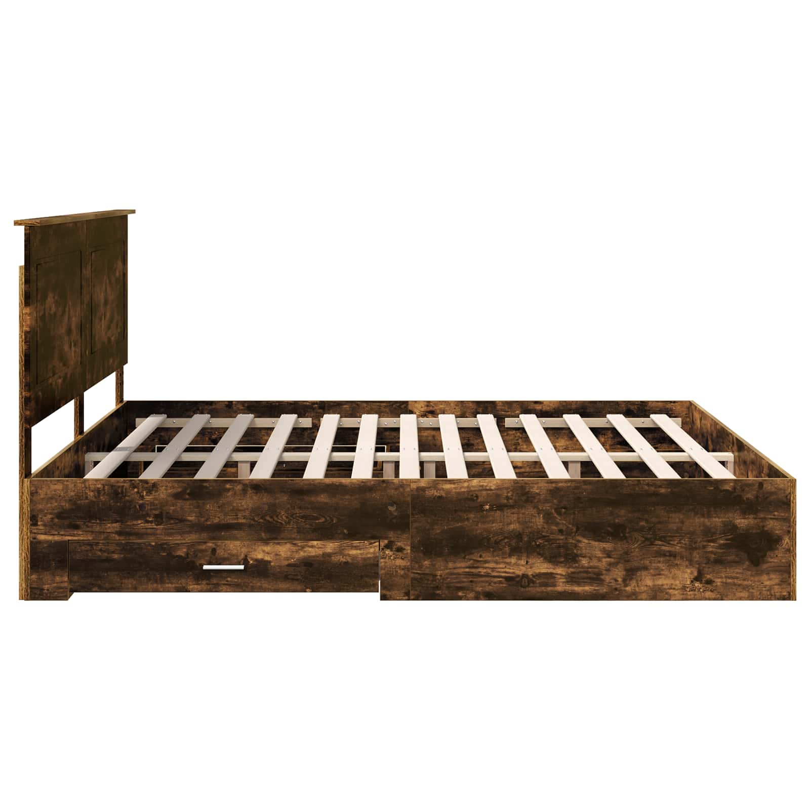 Cadre de lit Chêne fumé 200 x 200 cm Bois d'ingénierie - XIOS