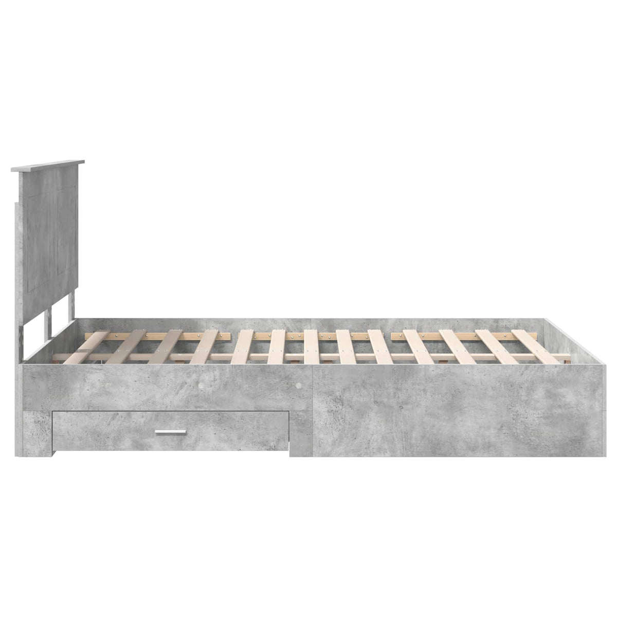 Cadre de lit Gris béton 160 x 200 cm Bois d'ingénierie