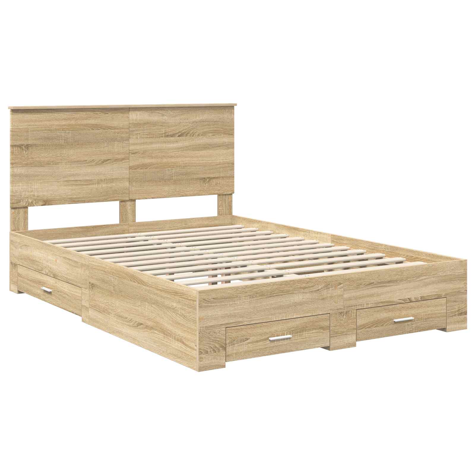 Cadre de lit Chêne Sonoma 140 x 190 cm Bois d'ingénierie - XIOS