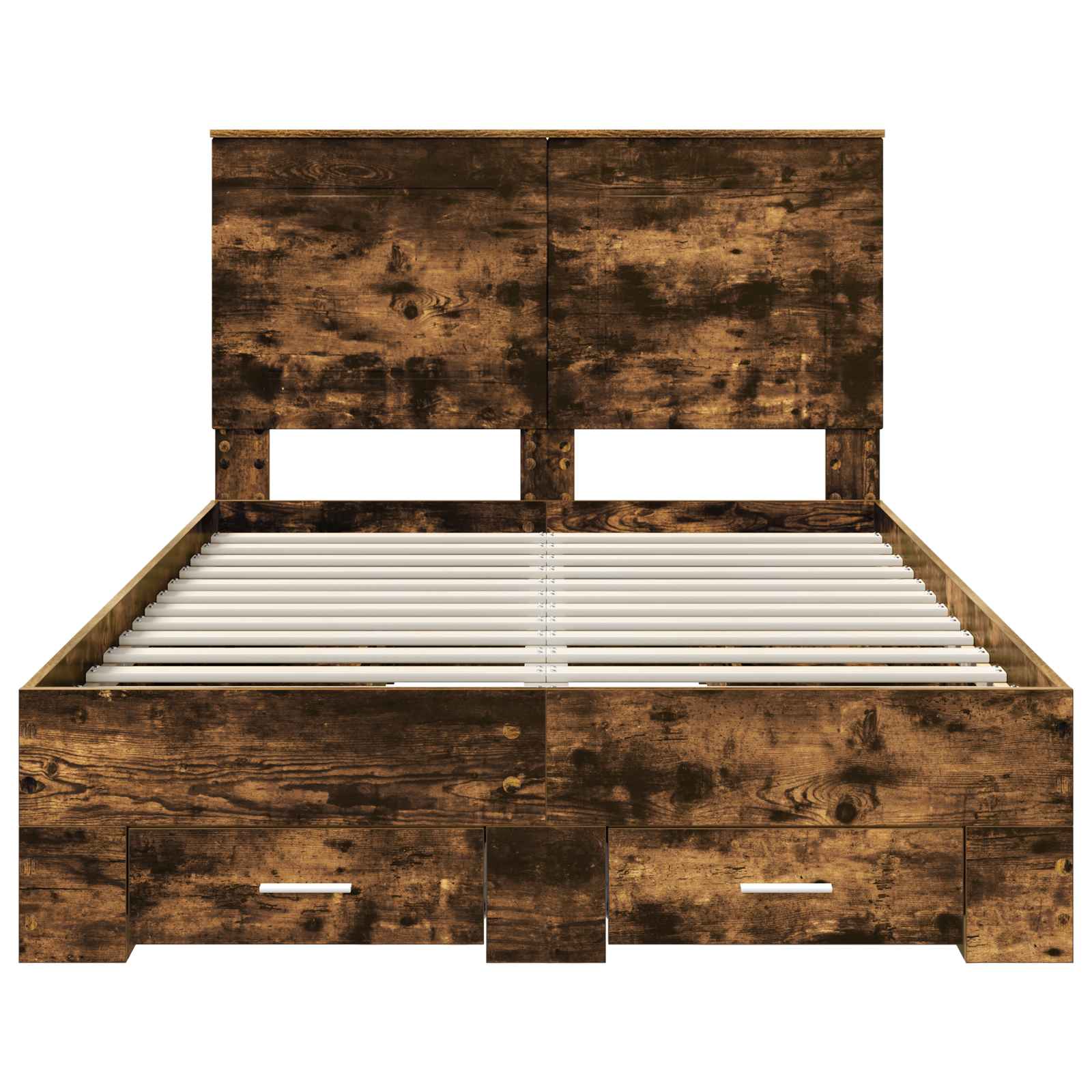 Cadre de lit Chêne fumé 135 x 190 cm Bois d'ingénierie - XIOS