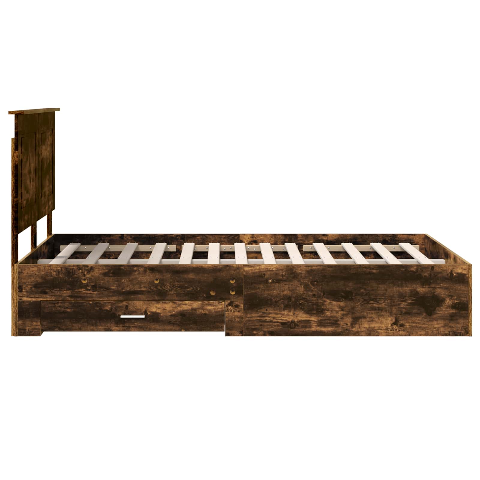 Cadre de lit Chêne fumé 135 x 190 cm Bois d'ingénierie - XIOS